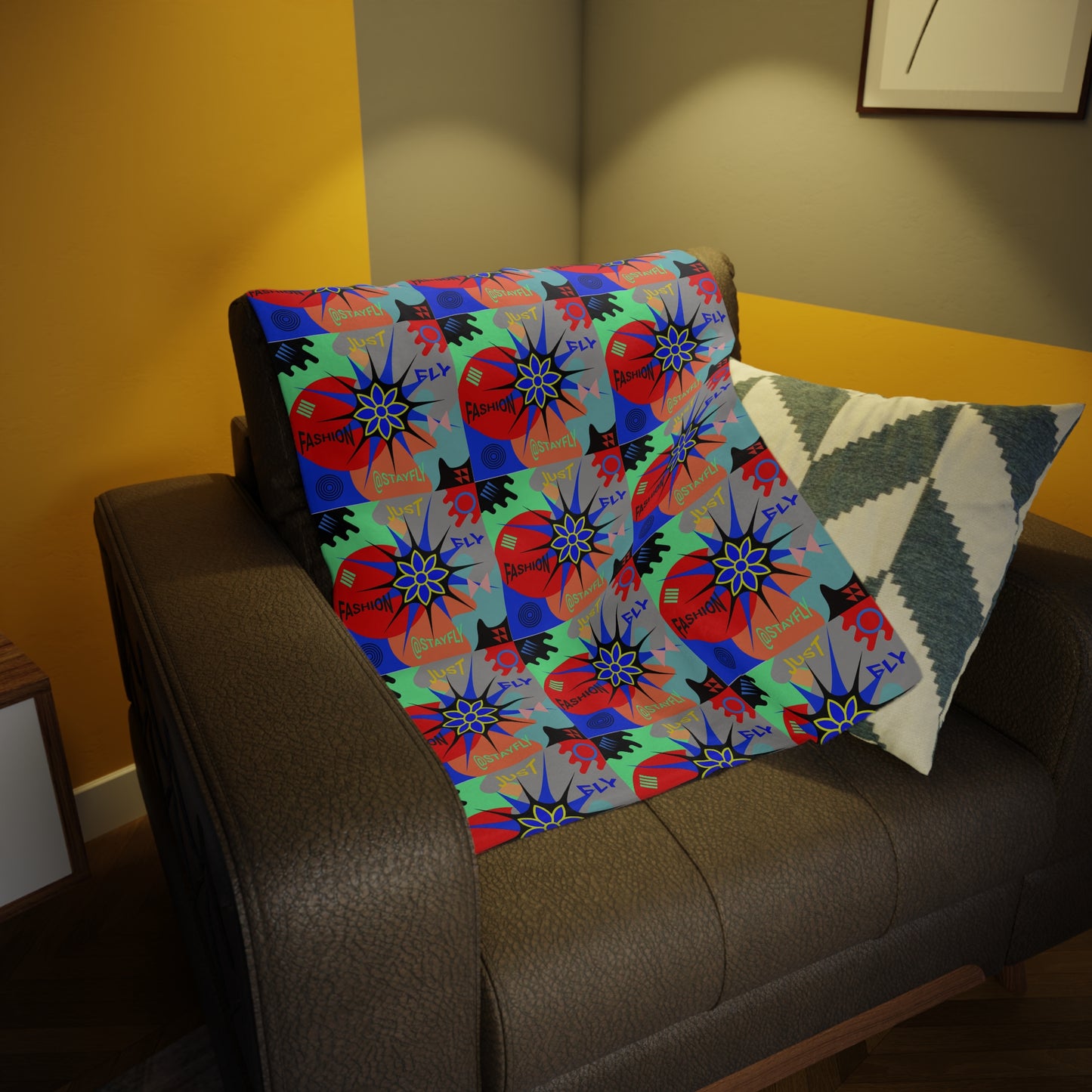 Plush Fleece Blanket STAR FLOWER