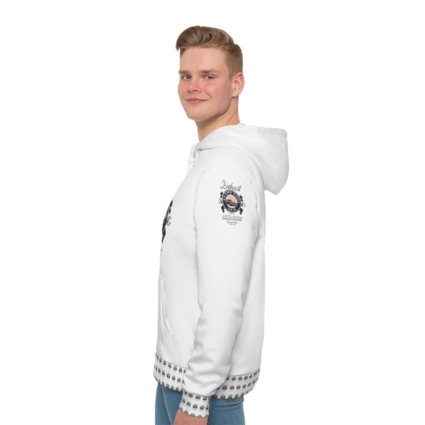 Men's Hoodie (AOP) Detroit Old School Classic Car Co.