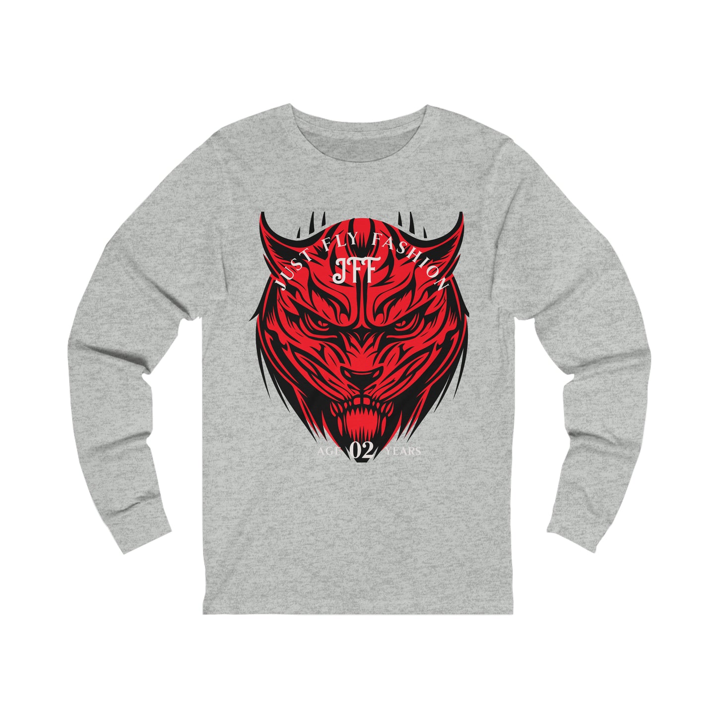 Unisex Jersey Long Sleeve Tee RED TIGER JFF