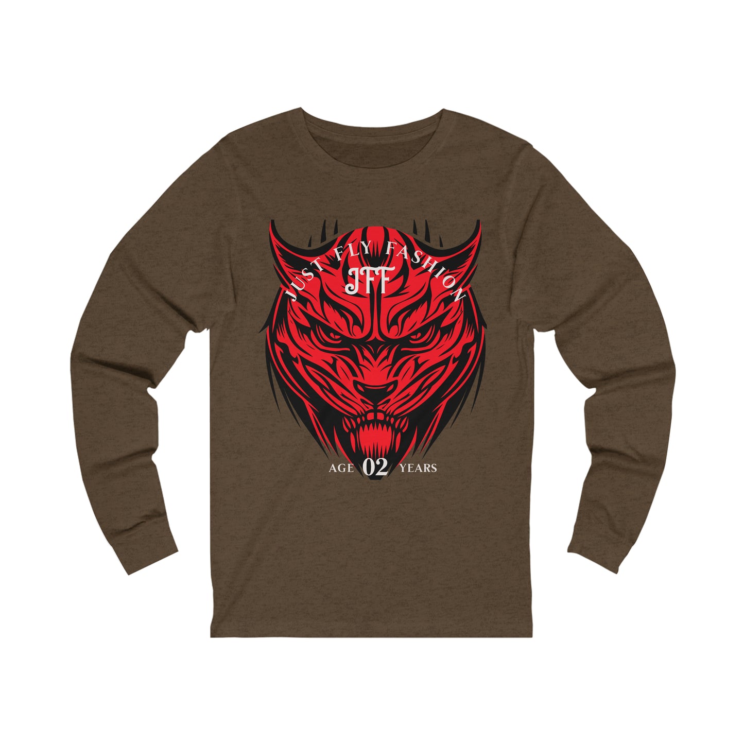 Unisex Jersey Long Sleeve Tee RED TIGER JFF