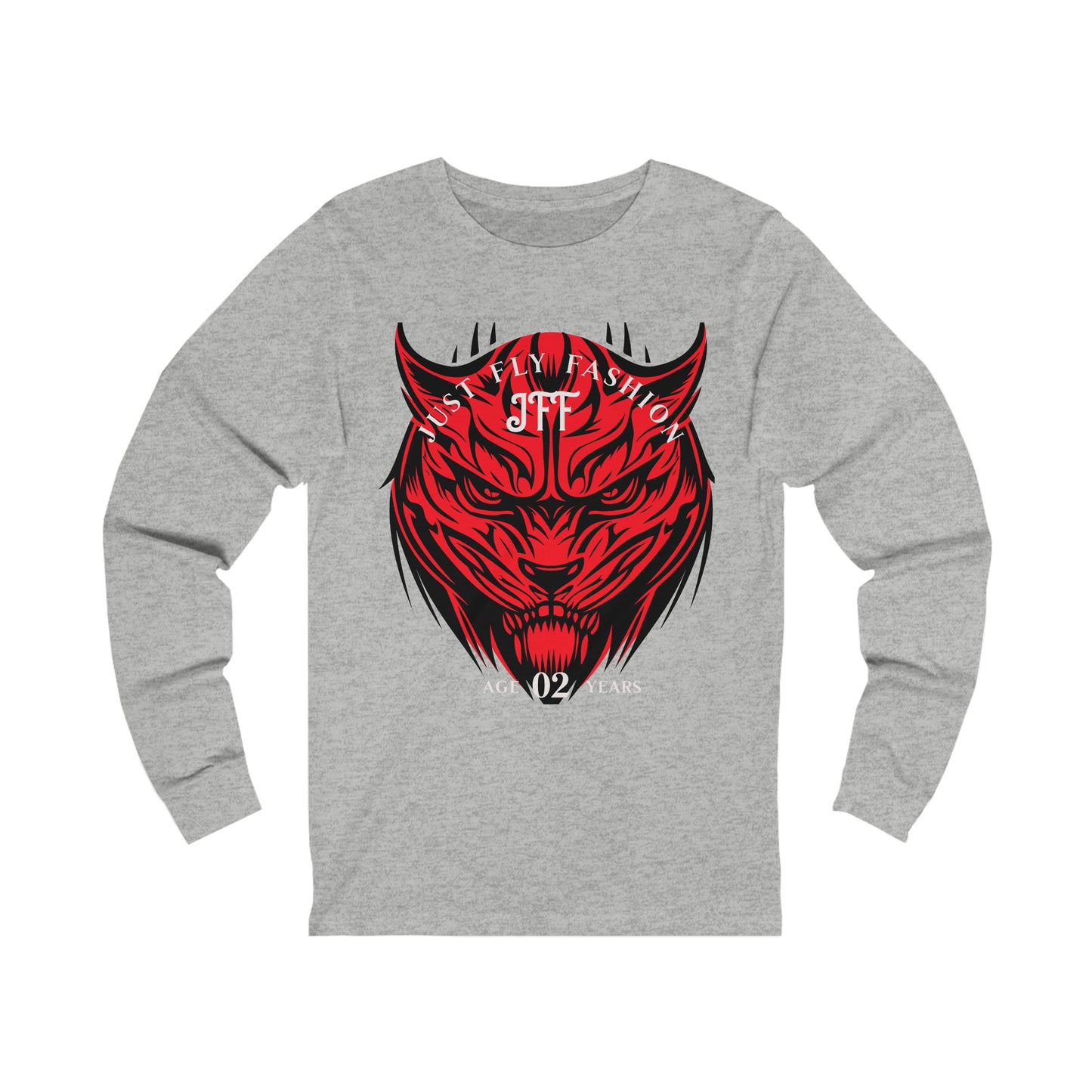 Unisex Jersey Long Sleeve Tee RED TIGER JFF