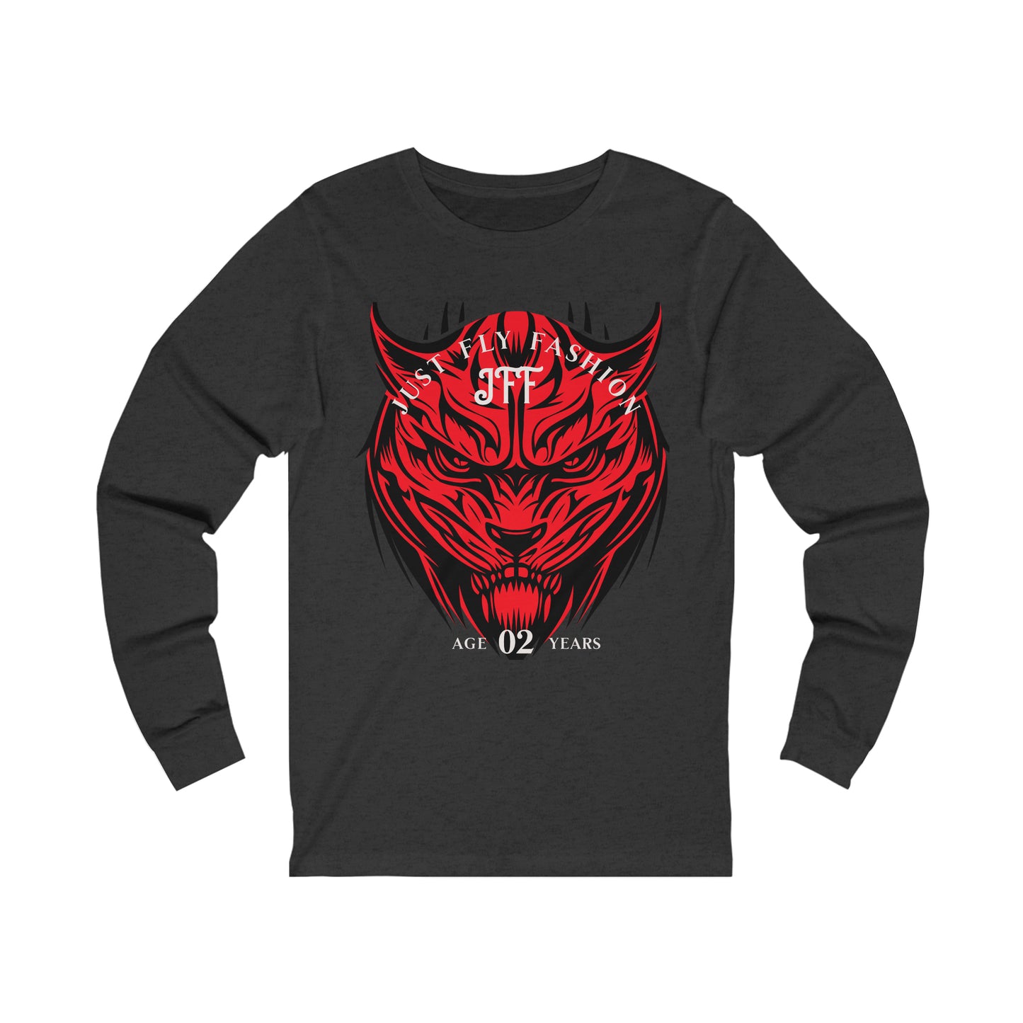 Unisex Jersey Long Sleeve Tee RED TIGER JFF