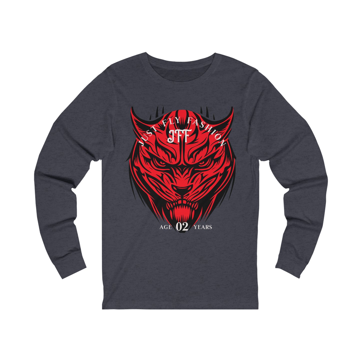 Unisex Jersey Long Sleeve Tee RED TIGER JFF