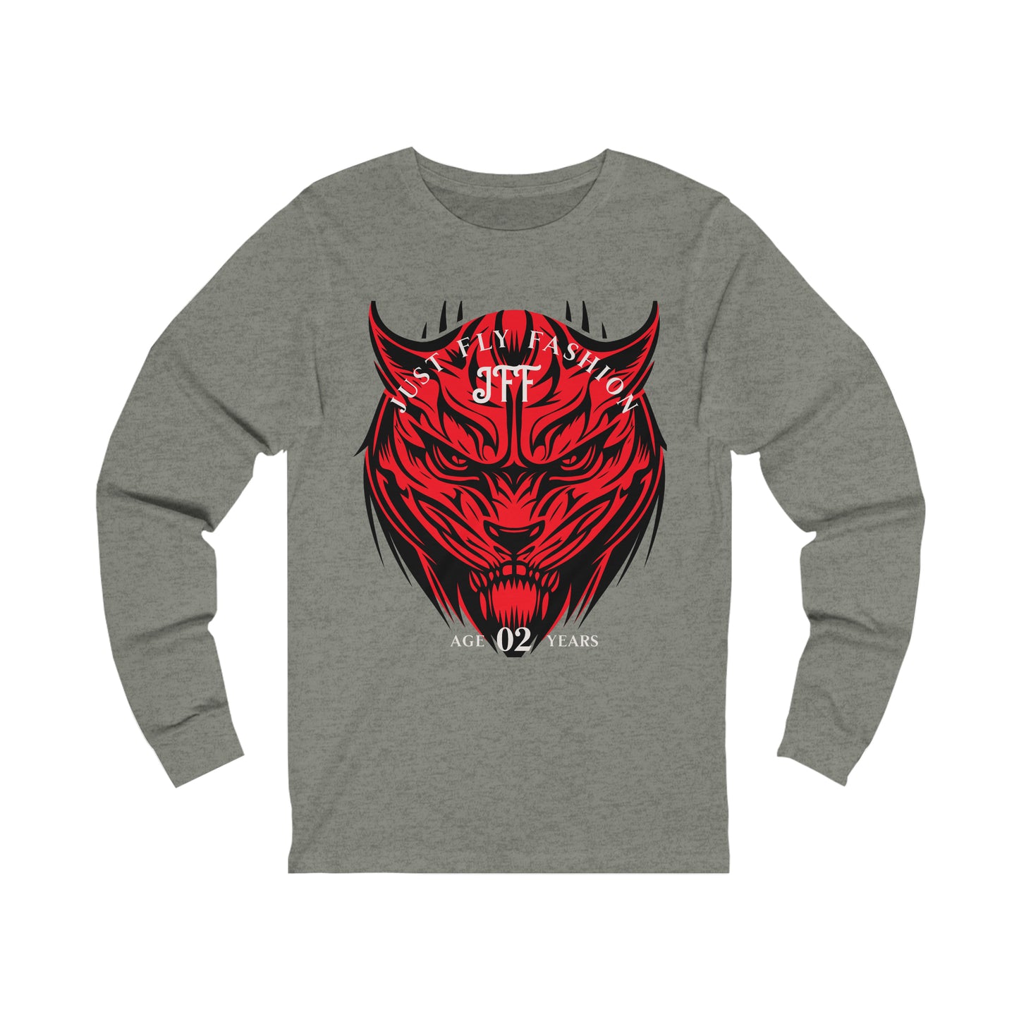 Unisex Jersey Long Sleeve Tee RED TIGER JFF