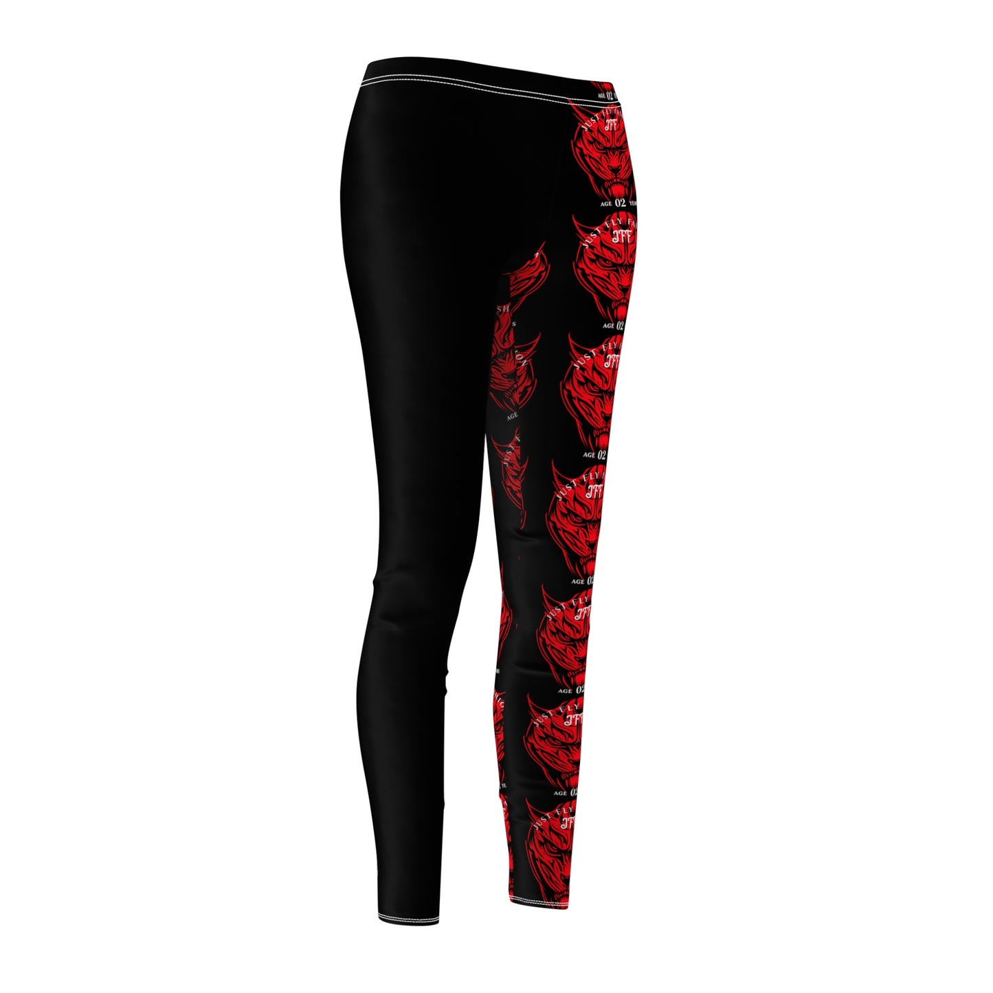 Women's Cut & Sew Casual Leggings (AOP)  RED TIGER JFF