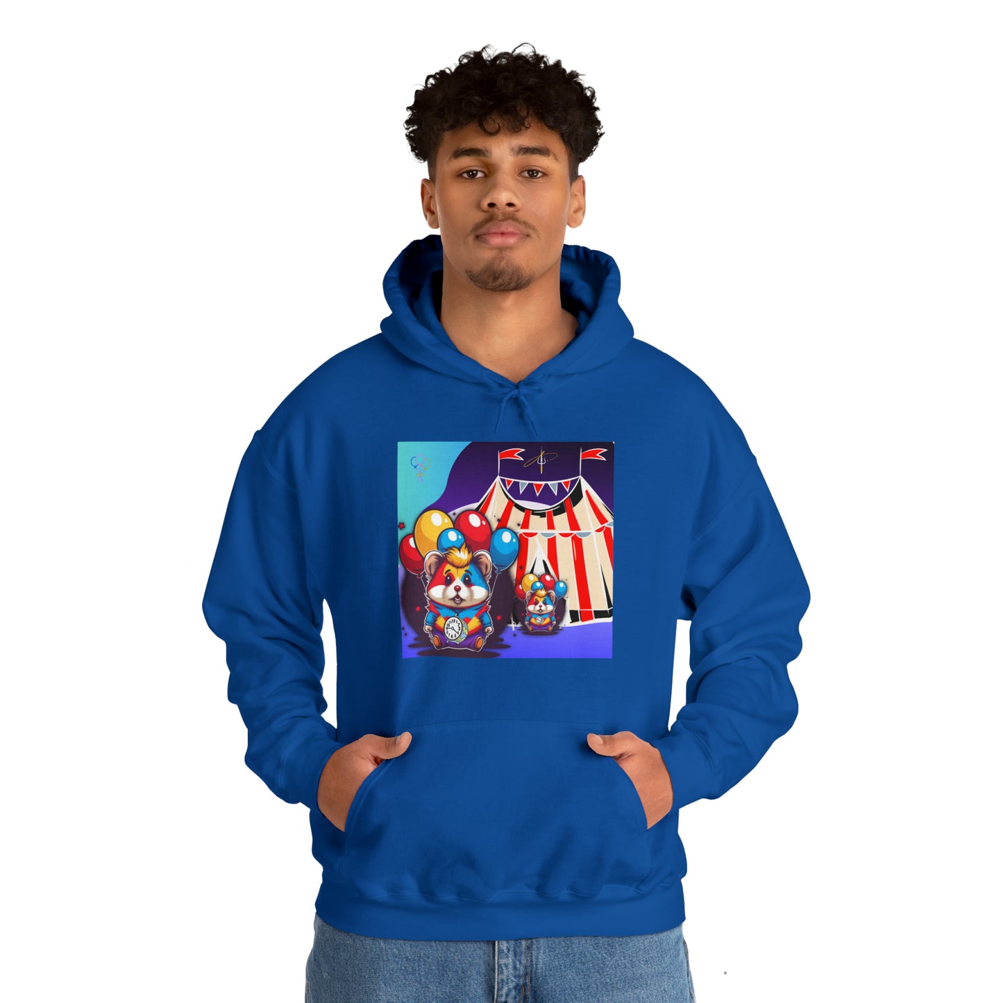 Unisex Heavy Blend™ Hooded Sweatshirt TINY TIME BALLOON BEAR