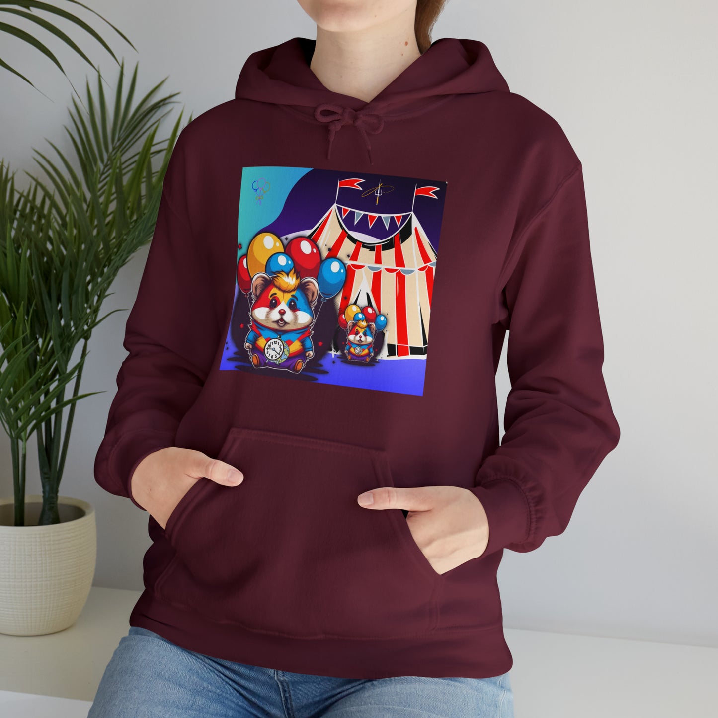 Unisex Heavy Blend™ Hooded Sweatshirt TINY TIME BALLOON BEAR