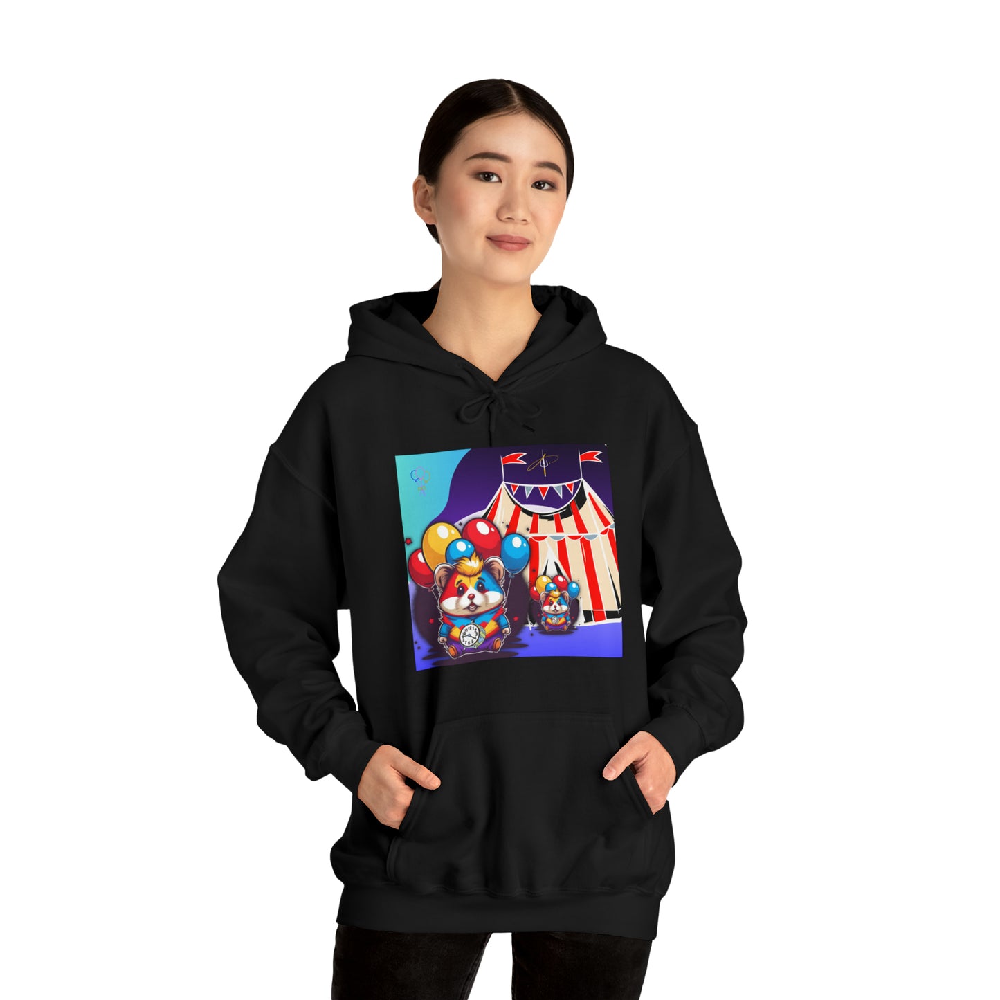 Unisex Heavy Blend™ Hooded Sweatshirt TINY TIME BALLOON BEAR