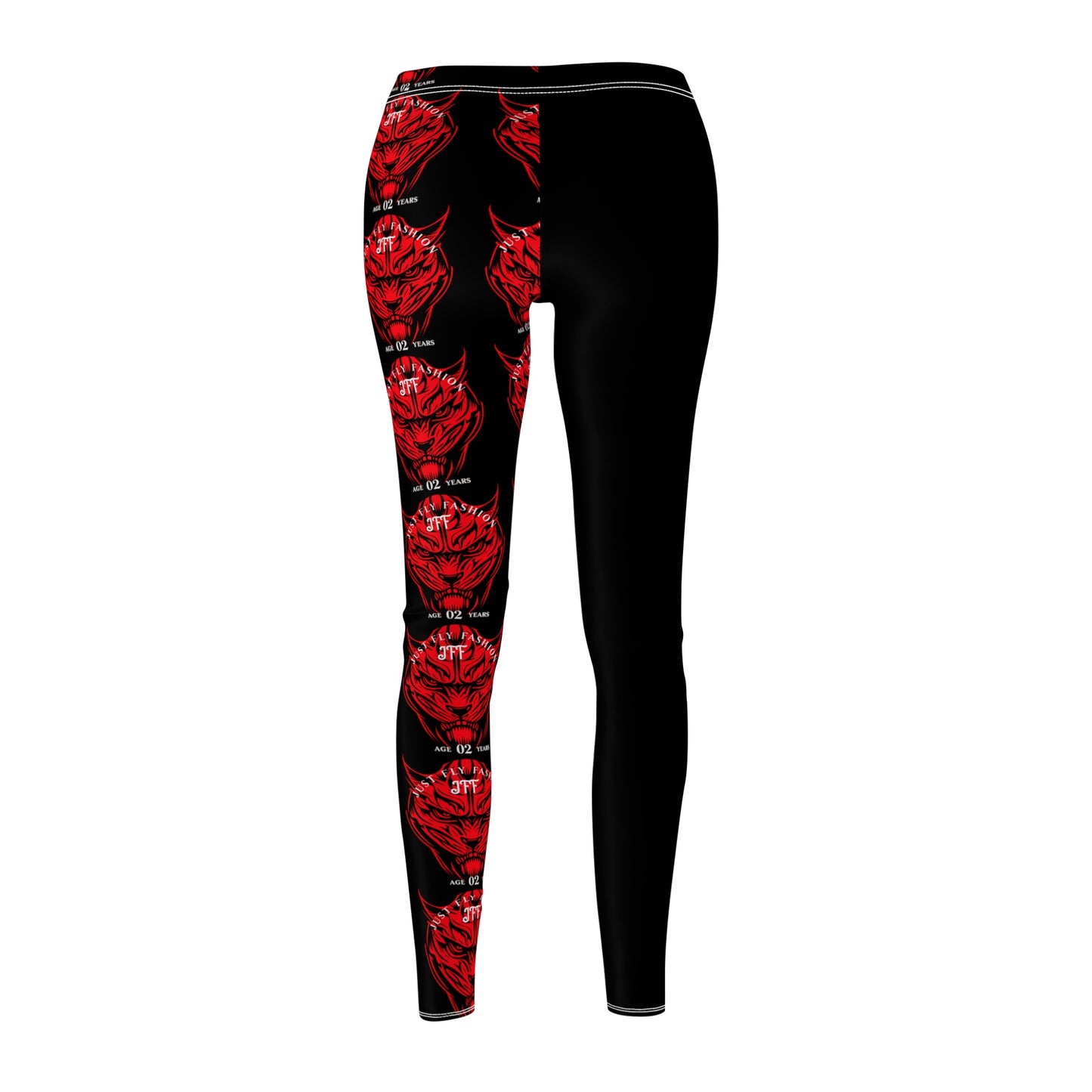 Women's Cut & Sew Casual Leggings (AOP)  RED TIGER JFF
