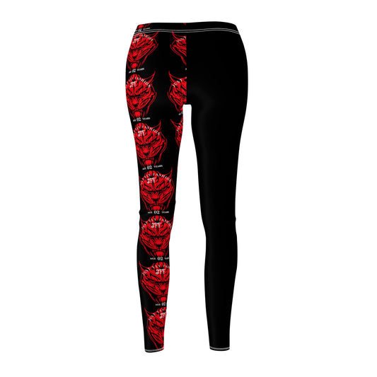 Women's Cut & Sew Casual Leggings (AOP)  RED TIGER JFF