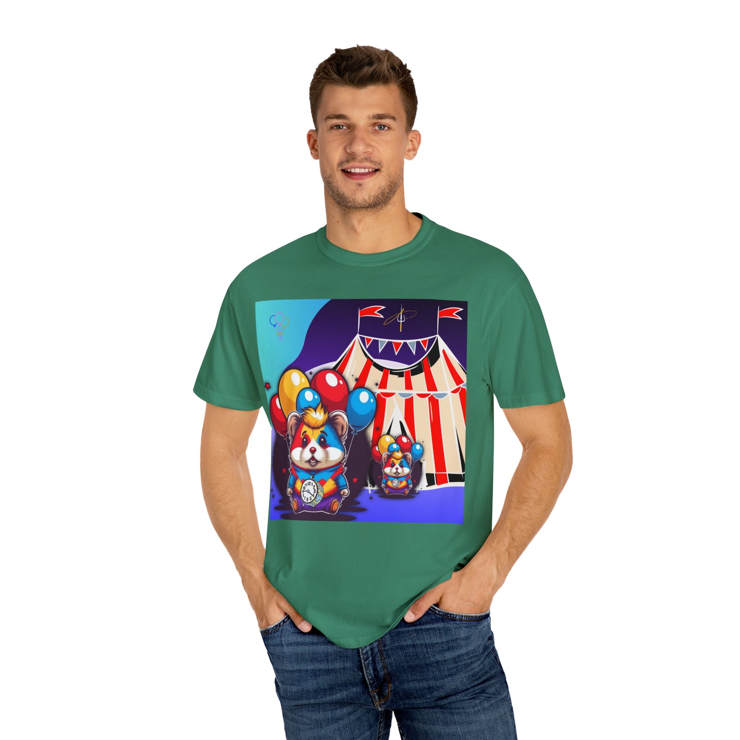Unisex Garment-Dyed T-shirt TINY TIME BALLOON BEARS