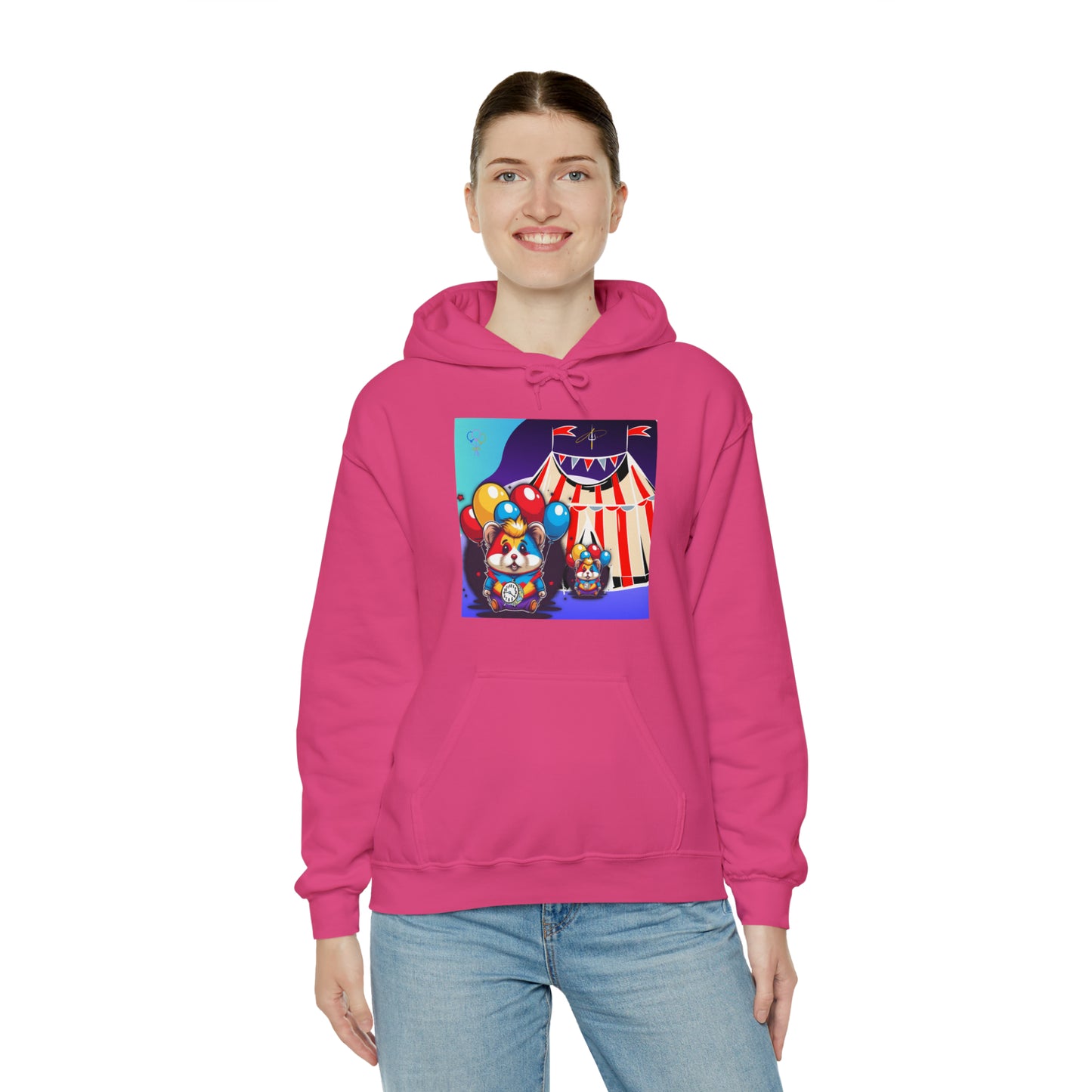 Unisex Heavy Blend™ Hooded Sweatshirt TINY TIME BALLOON BEAR