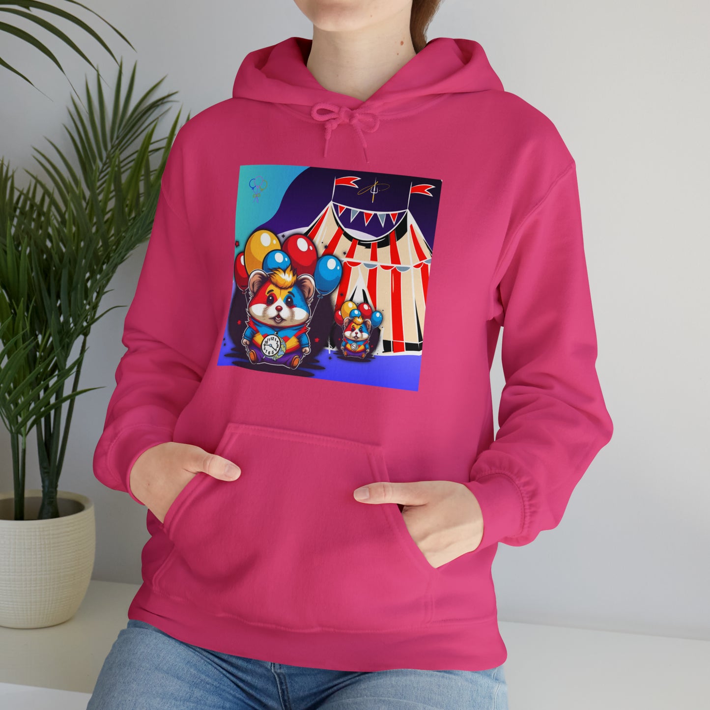 Unisex Heavy Blend™ Hooded Sweatshirt TINY TIME BALLOON BEAR