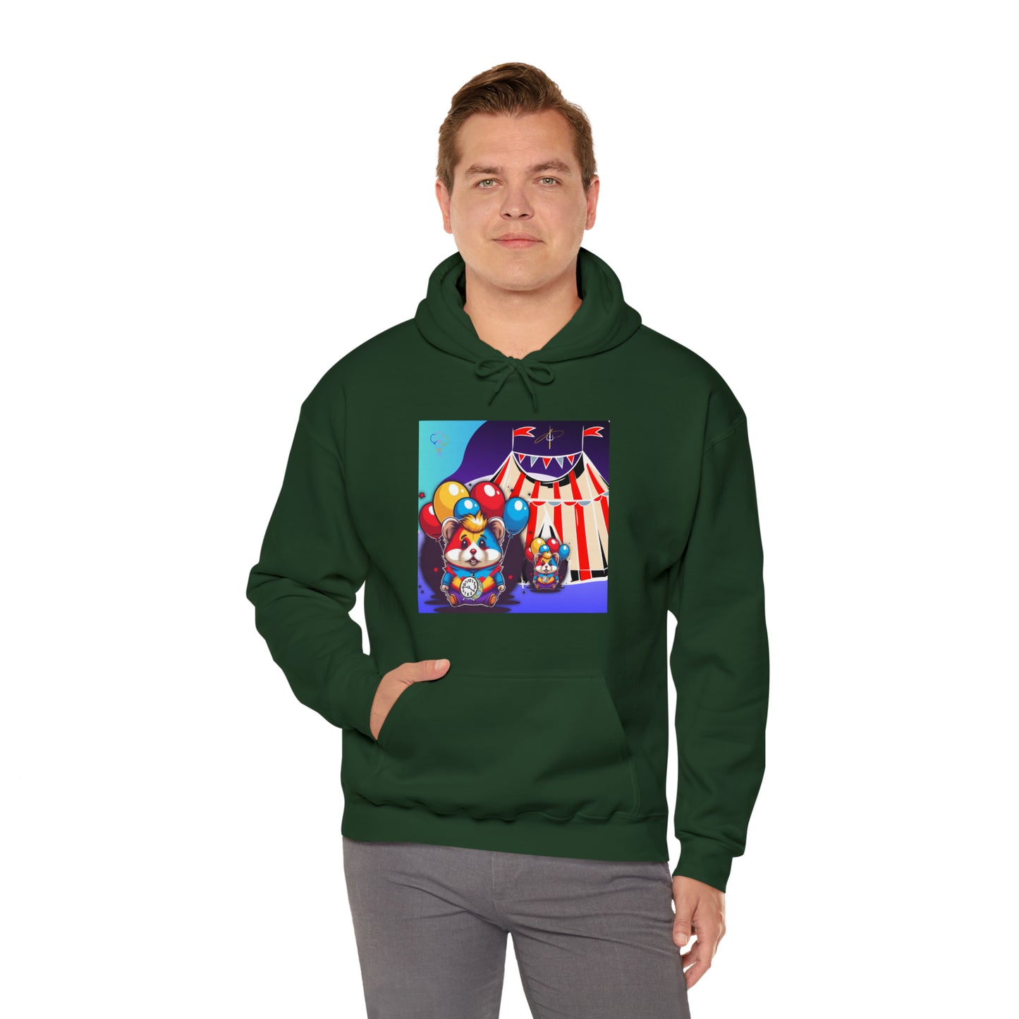 Unisex Heavy Blend™ Hooded Sweatshirt TINY TIME BALLOON BEAR