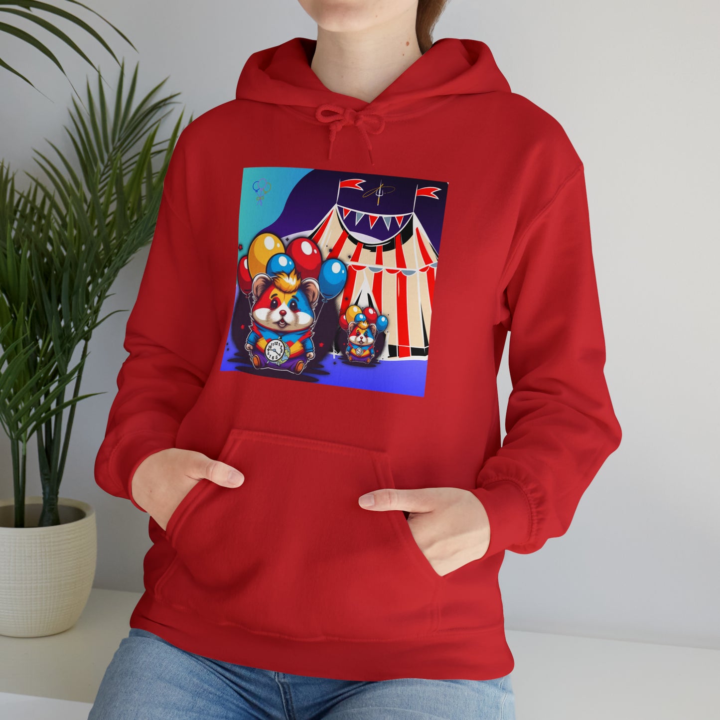 Unisex Heavy Blend™ Hooded Sweatshirt TINY TIME BALLOON BEAR