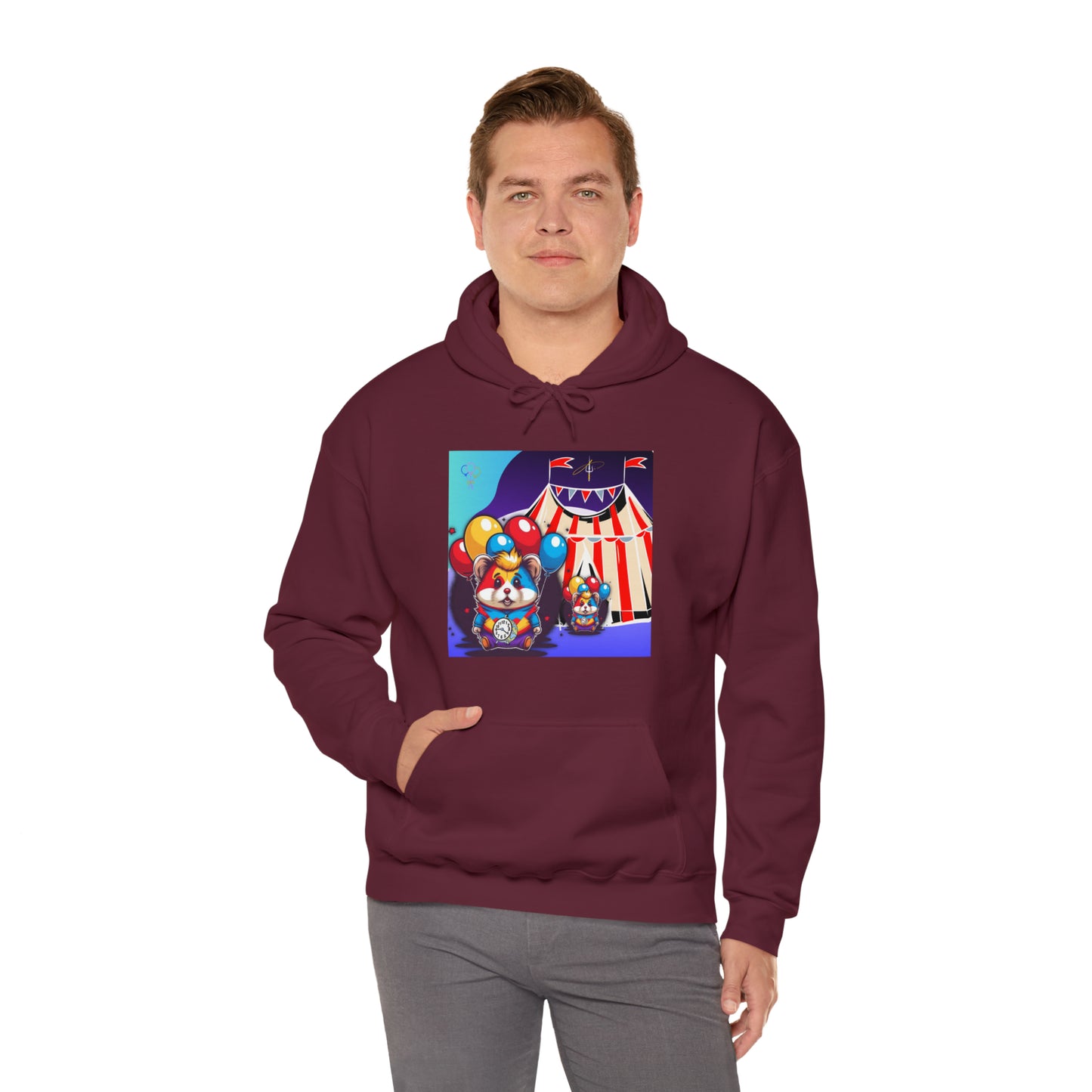 Unisex Heavy Blend™ Hooded Sweatshirt TINY TIME BALLOON BEAR