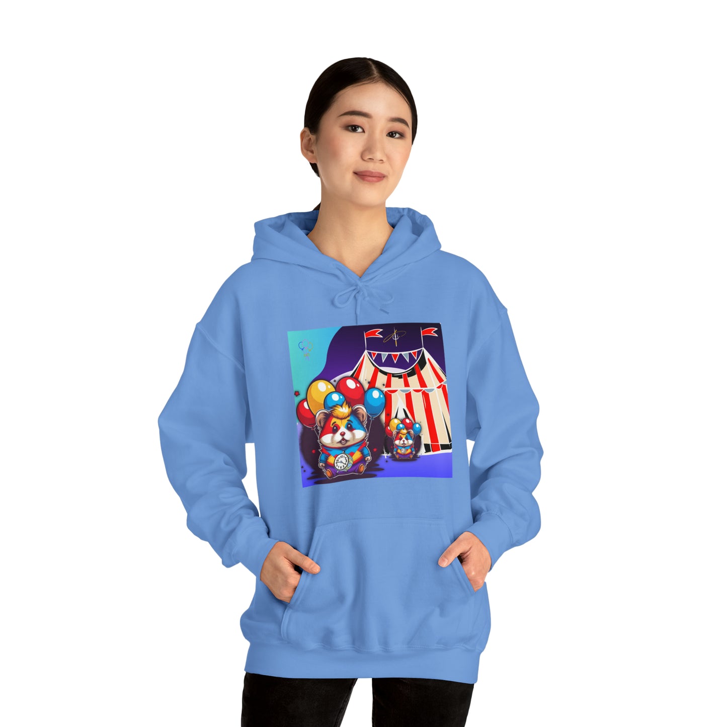 Unisex Heavy Blend™ Hooded Sweatshirt TINY TIME BALLOON BEAR