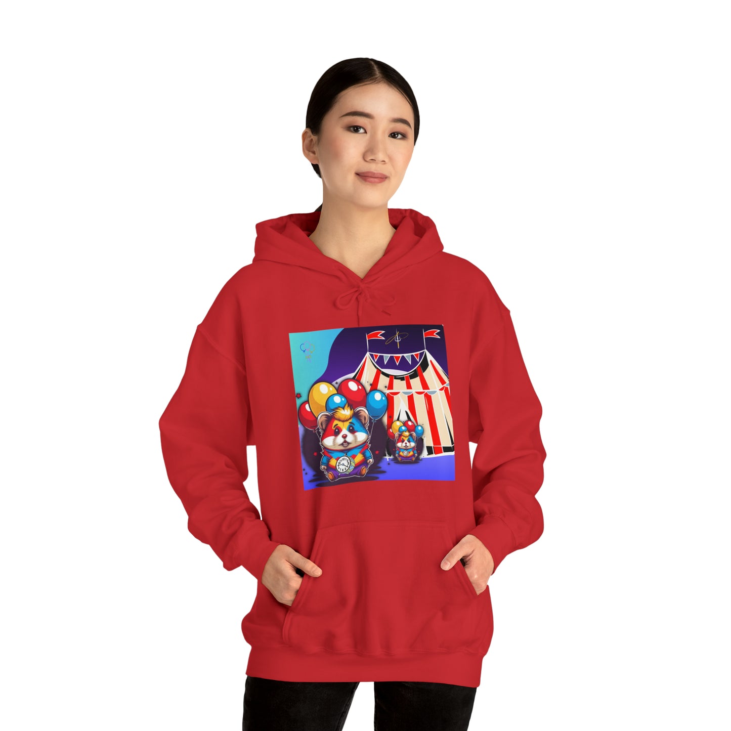 Unisex Heavy Blend™ Hooded Sweatshirt TINY TIME BALLOON BEAR