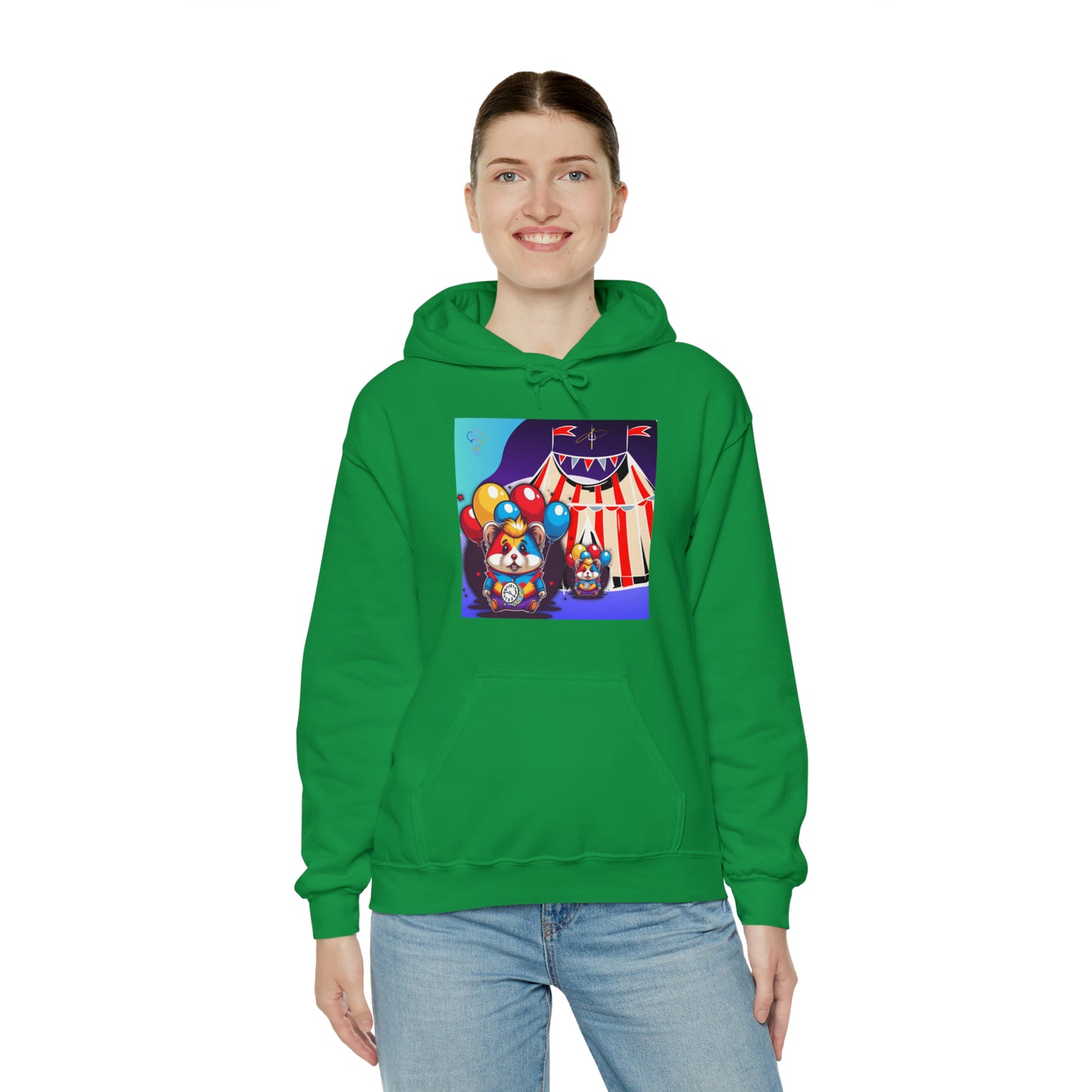 Unisex Heavy Blend™ Hooded Sweatshirt TINY TIME BALLOON BEAR