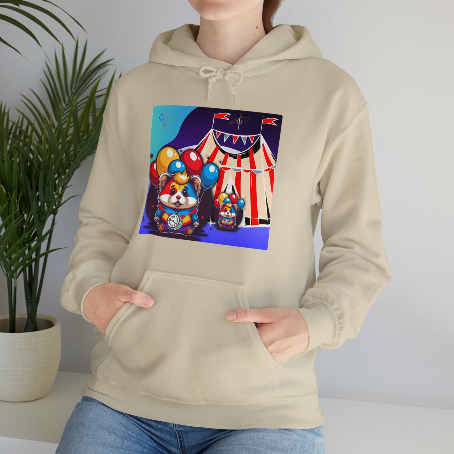 Unisex Heavy Blend™ Hooded Sweatshirt TINY TIME BALLOON BEAR