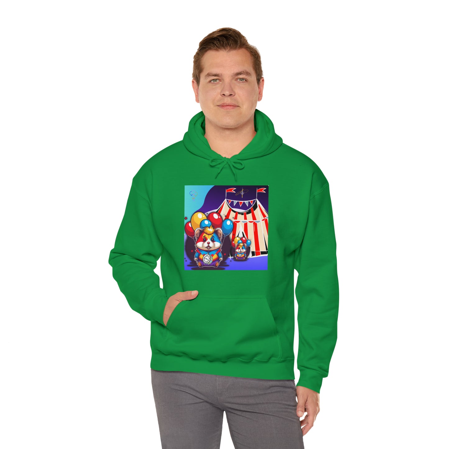 Unisex Heavy Blend™ Hooded Sweatshirt TINY TIME BALLOON BEAR