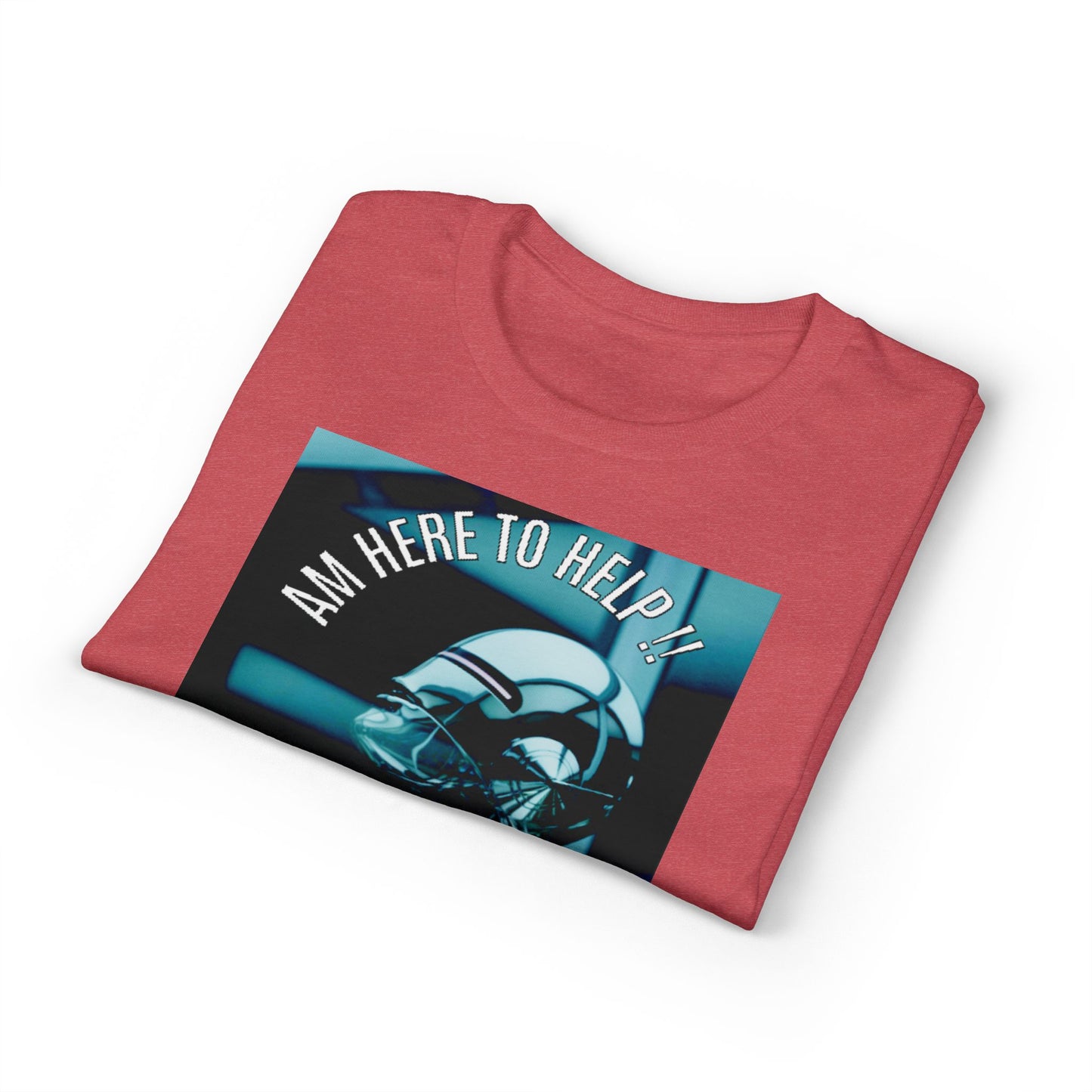 I'm Here to Help Robot Graphic T-Shirt — Futuristic Sci‑Fi AI Tee
