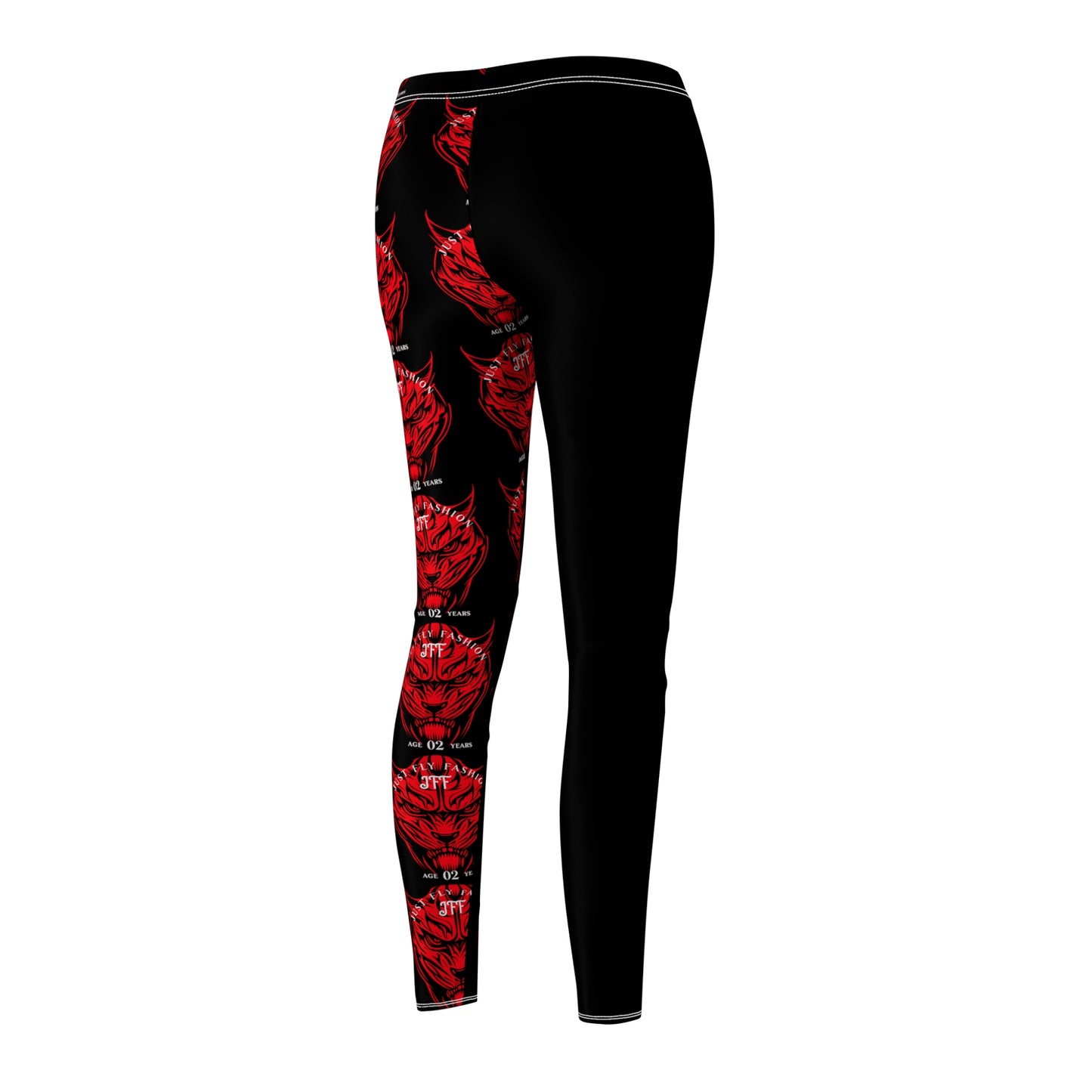 Women's Cut & Sew Casual Leggings (AOP)  RED TIGER JFF