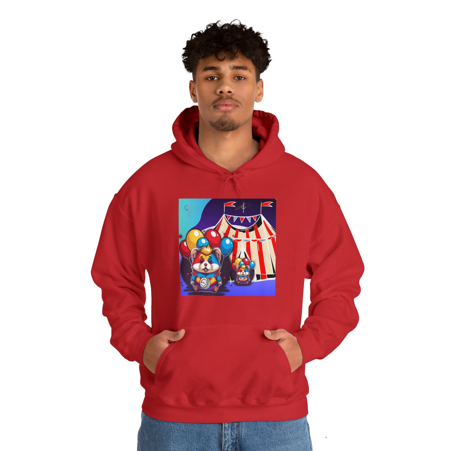 Unisex Heavy Blend™ Hooded Sweatshirt TINY TIME BALLOON BEAR