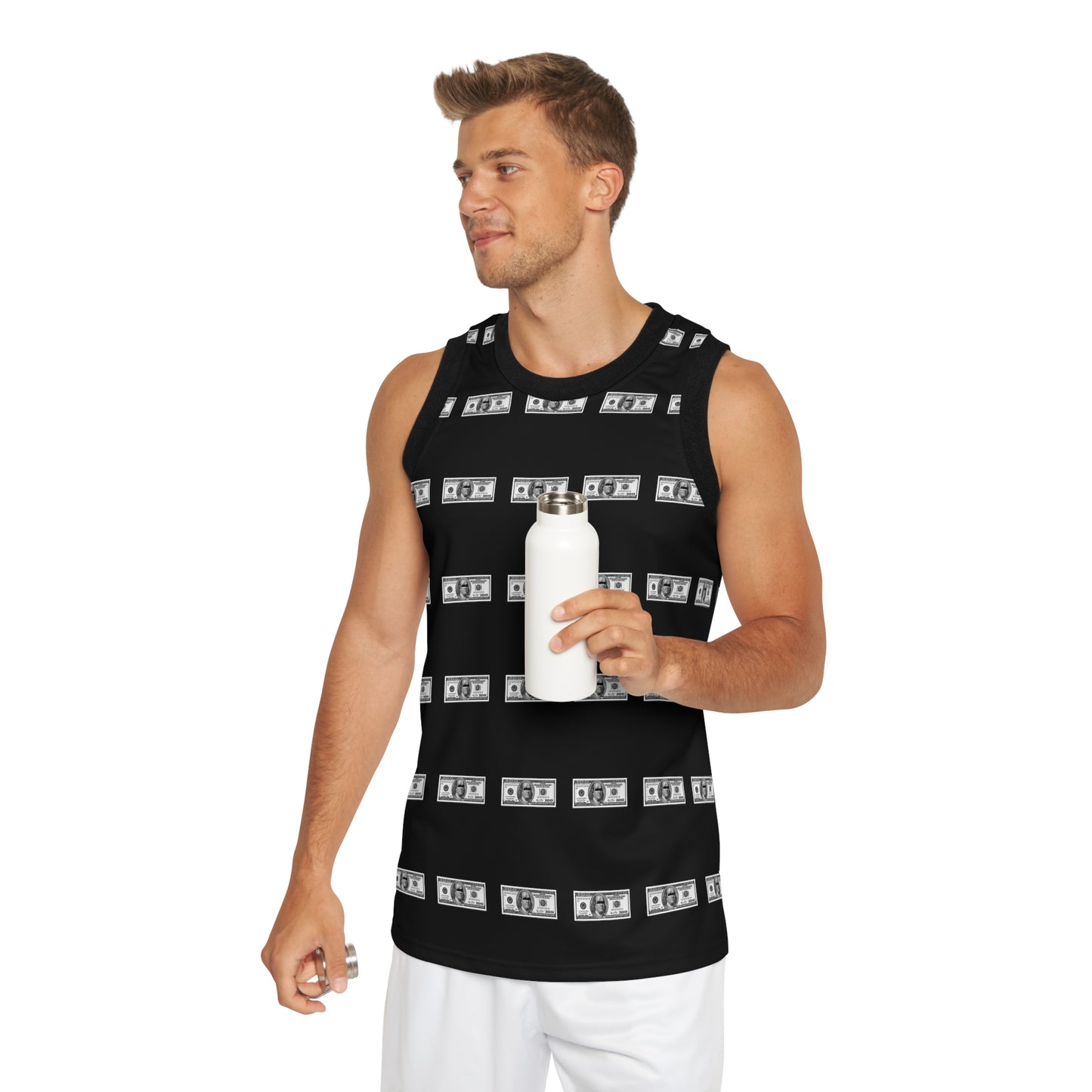 Unisex Basketball Jersey (AOP) 100 DOLLAR BILL
