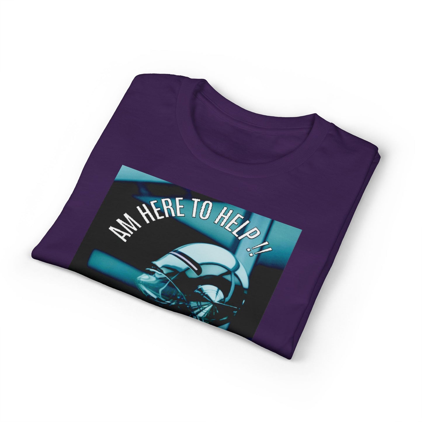 I'm Here to Help Robot Graphic T-Shirt — Futuristic Sci‑Fi AI Tee