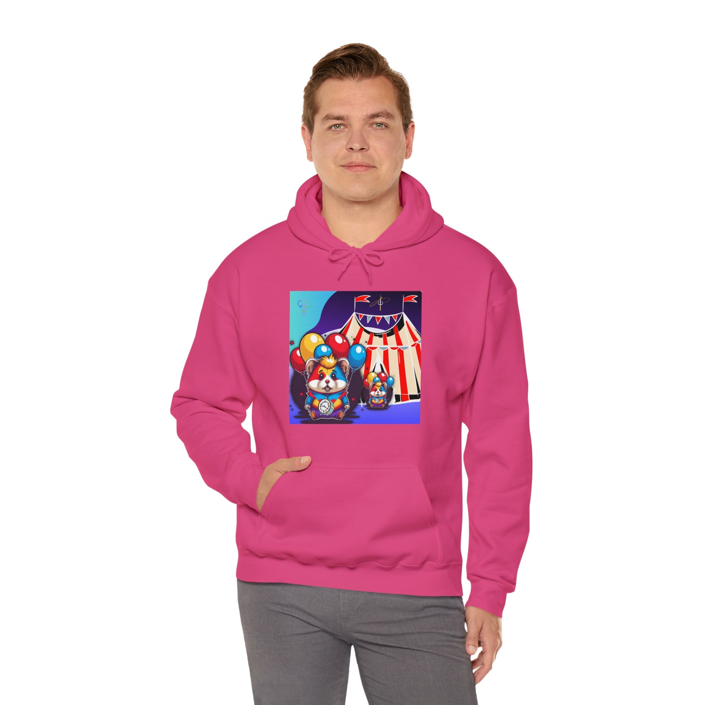 Unisex Heavy Blend™ Hooded Sweatshirt TINY TIME BALLOON BEAR