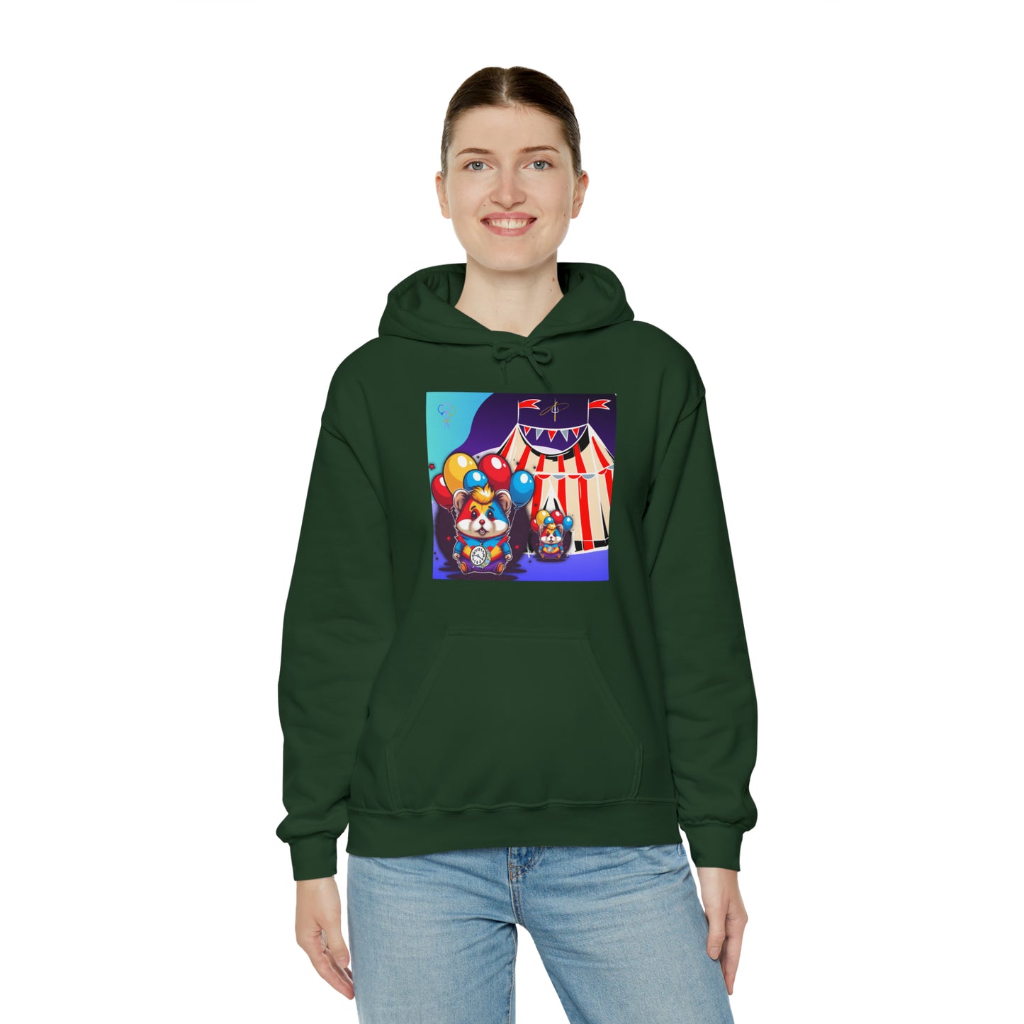 Unisex Heavy Blend™ Hooded Sweatshirt TINY TIME BALLOON BEAR