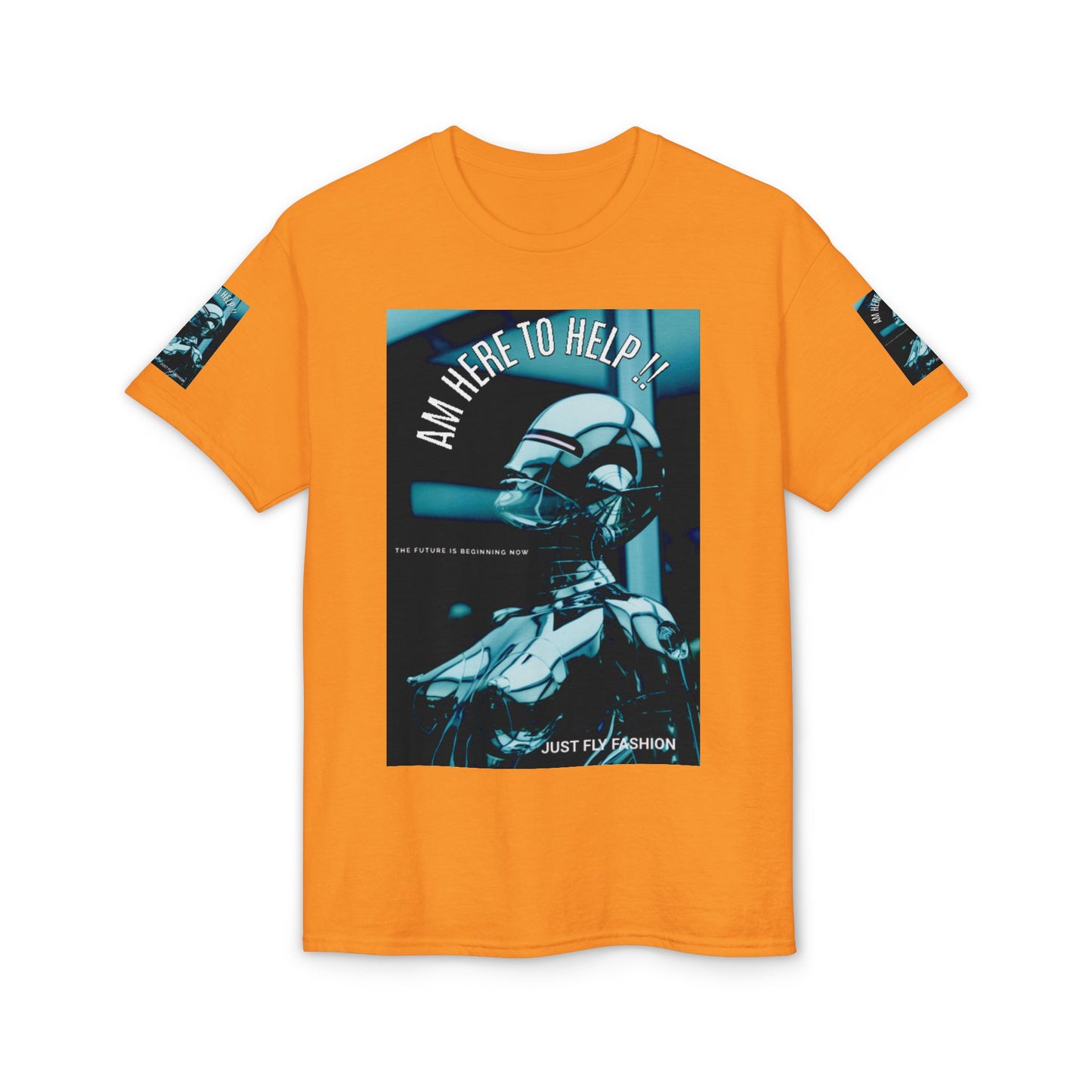 I'm Here to Help Robot Graphic T-Shirt — Futuristic Sci‑Fi AI Tee