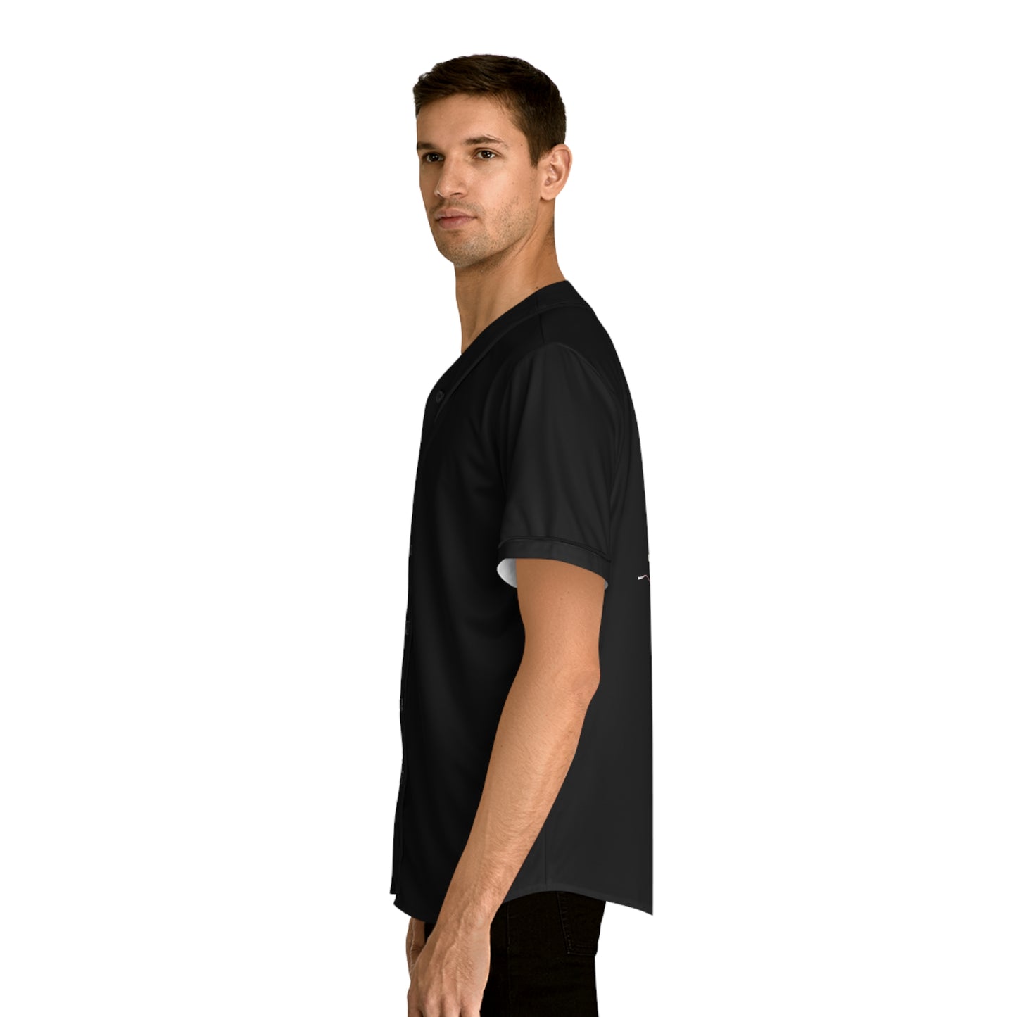 Men's Baseball Jersey (AOP) JFF APPAREL TRIMS WHITE  OR  BLACK