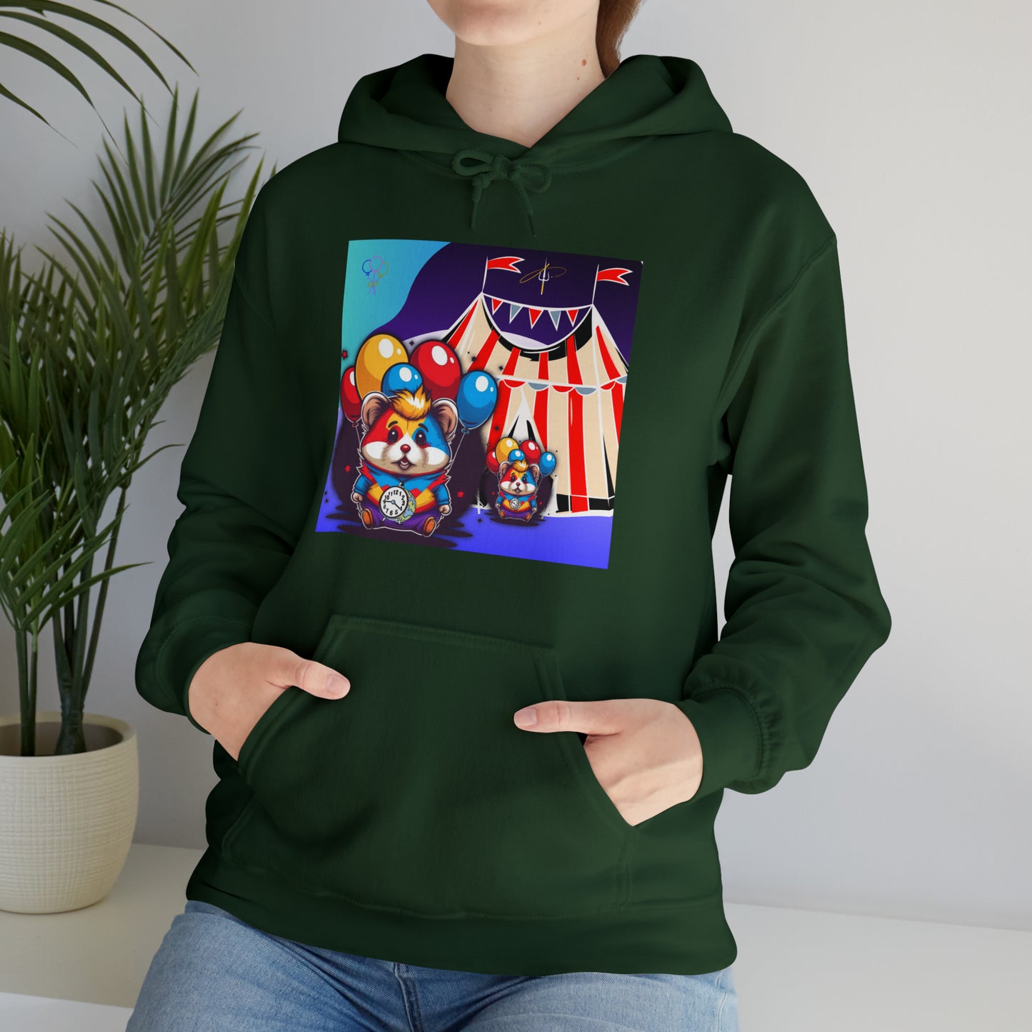 Unisex Heavy Blend™ Hooded Sweatshirt TINY TIME BALLOON BEAR
