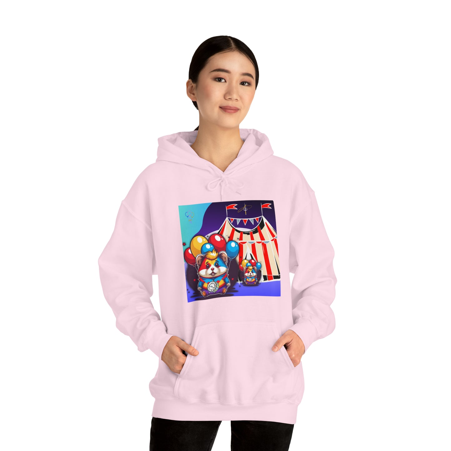 Unisex Heavy Blend™ Hooded Sweatshirt TINY TIME BALLOON BEAR