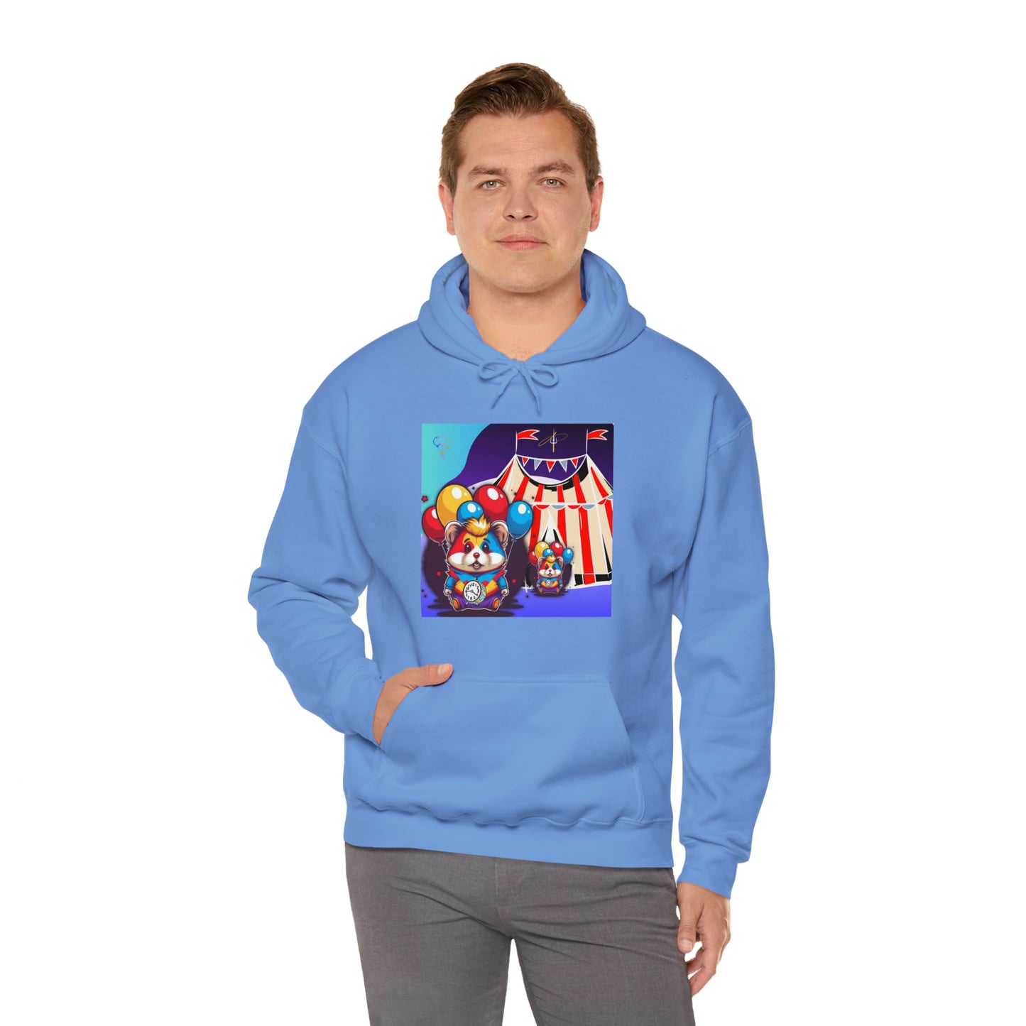 Unisex Heavy Blend™ Hooded Sweatshirt TINY TIME BALLOON BEAR