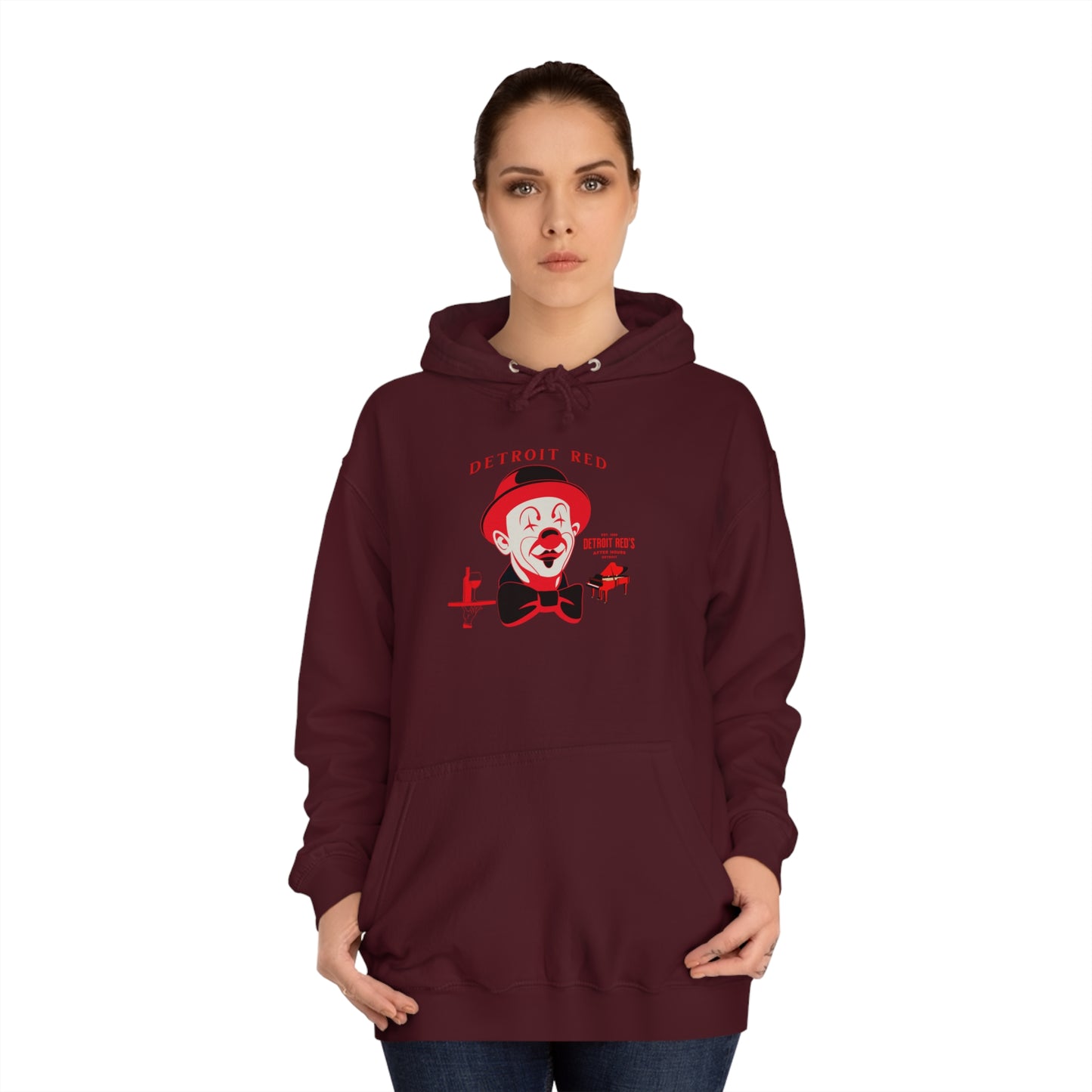 Unisex College Hoodie DETROIT RED