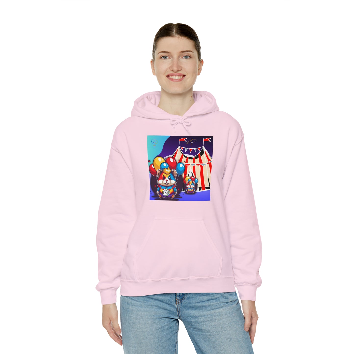 Unisex Heavy Blend™ Hooded Sweatshirt TINY TIME BALLOON BEAR