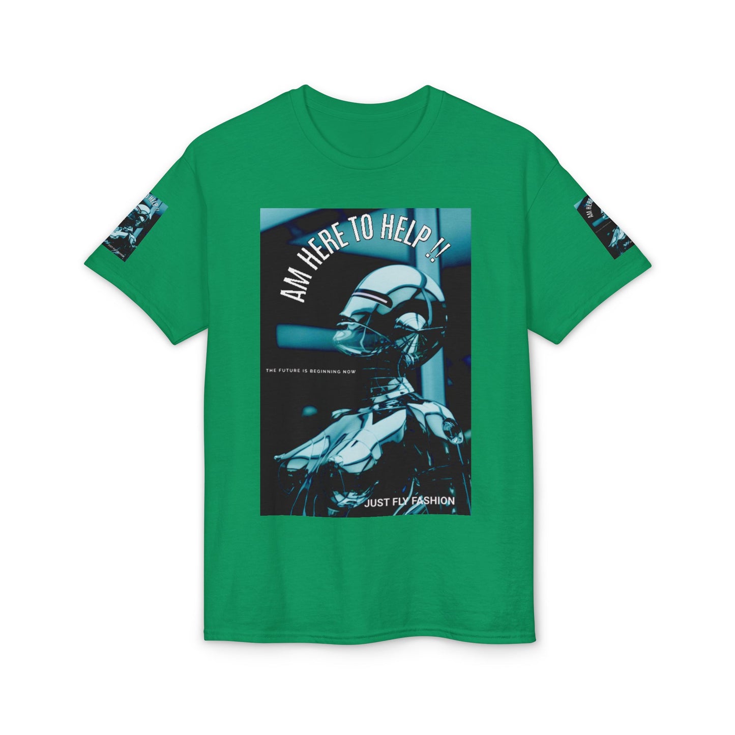 I'm Here to Help Robot Graphic T-Shirt — Futuristic Sci‑Fi AI Tee
