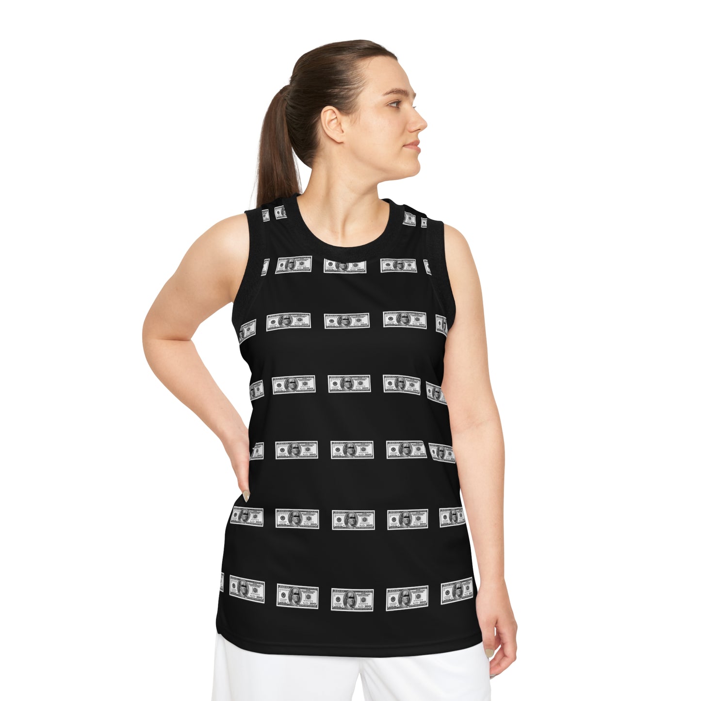 Unisex Basketball Jersey (AOP) 100 DOLLAR BILL