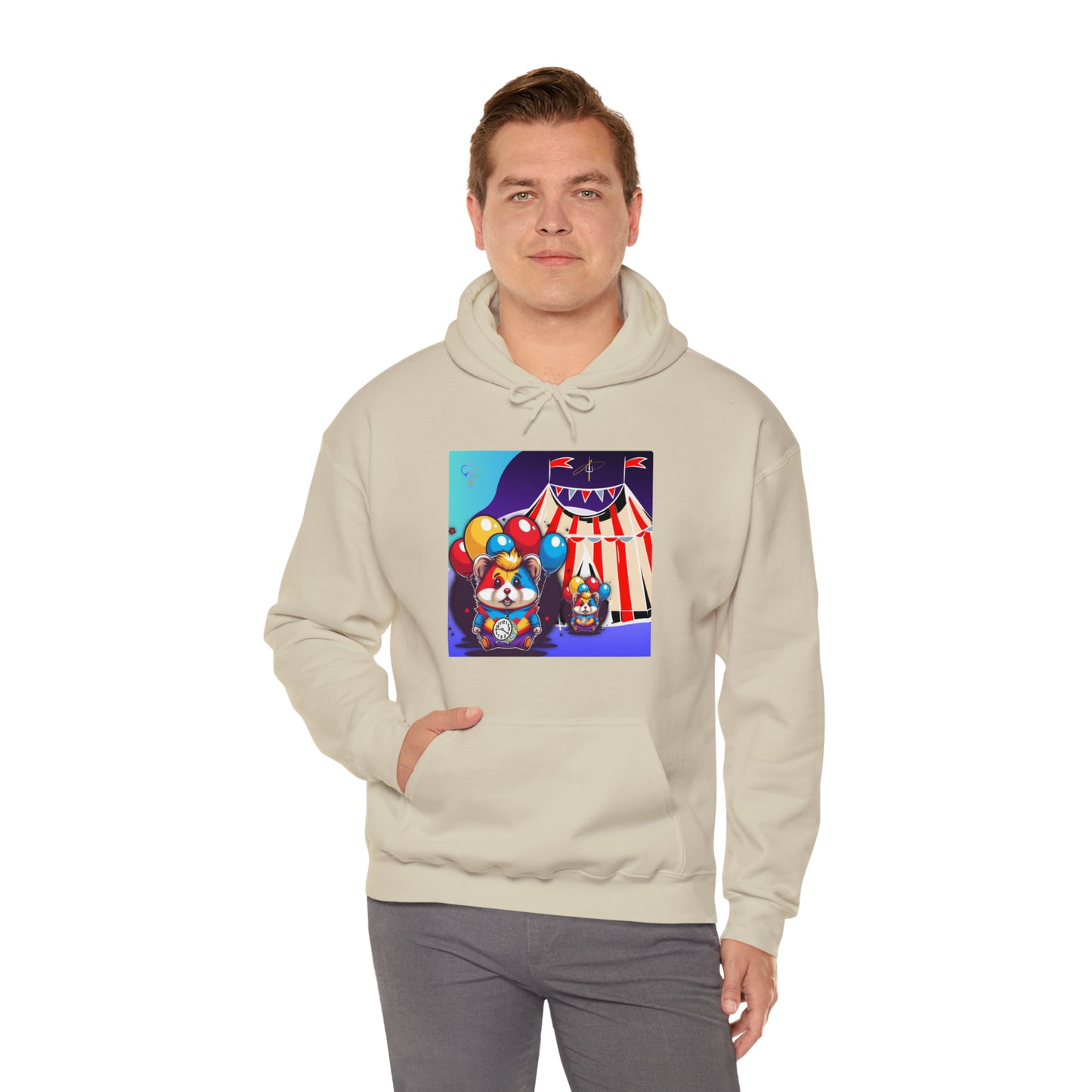 Unisex Heavy Blend™ Hooded Sweatshirt TINY TIME BALLOON BEAR