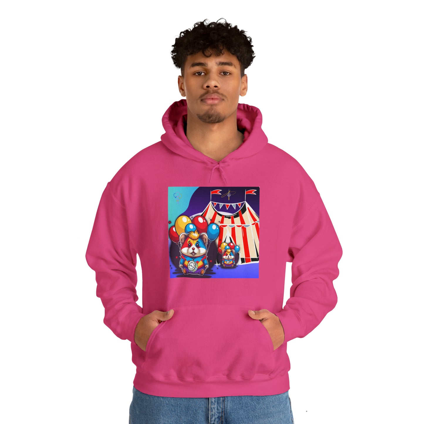 Unisex Heavy Blend™ Hooded Sweatshirt TINY TIME BALLOON BEAR