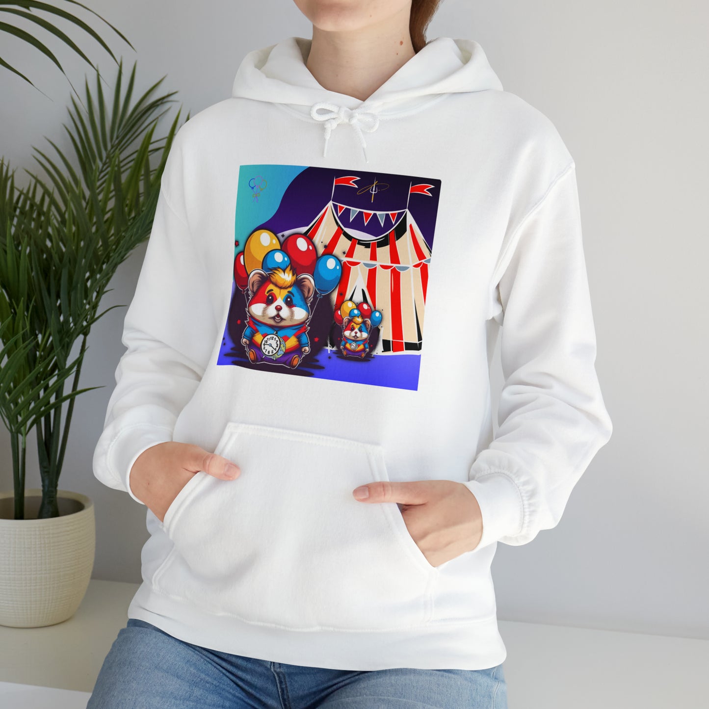 Unisex Heavy Blend™ Hooded Sweatshirt TINY TIME BALLOON BEAR