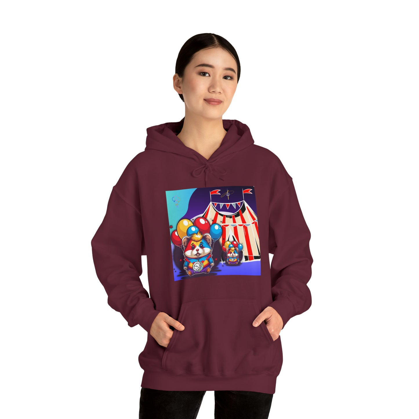 Unisex Heavy Blend™ Hooded Sweatshirt TINY TIME BALLOON BEAR