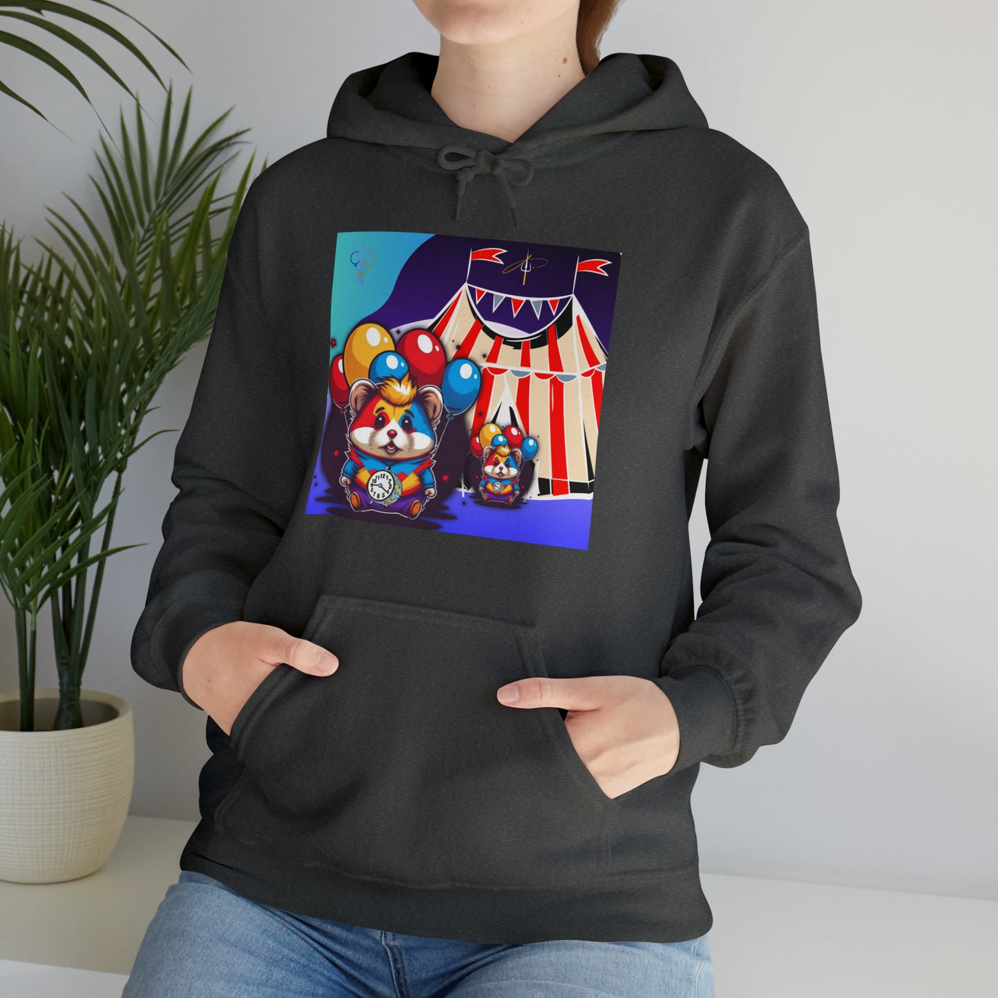 Unisex Heavy Blend™ Hooded Sweatshirt TINY TIME BALLOON BEAR
