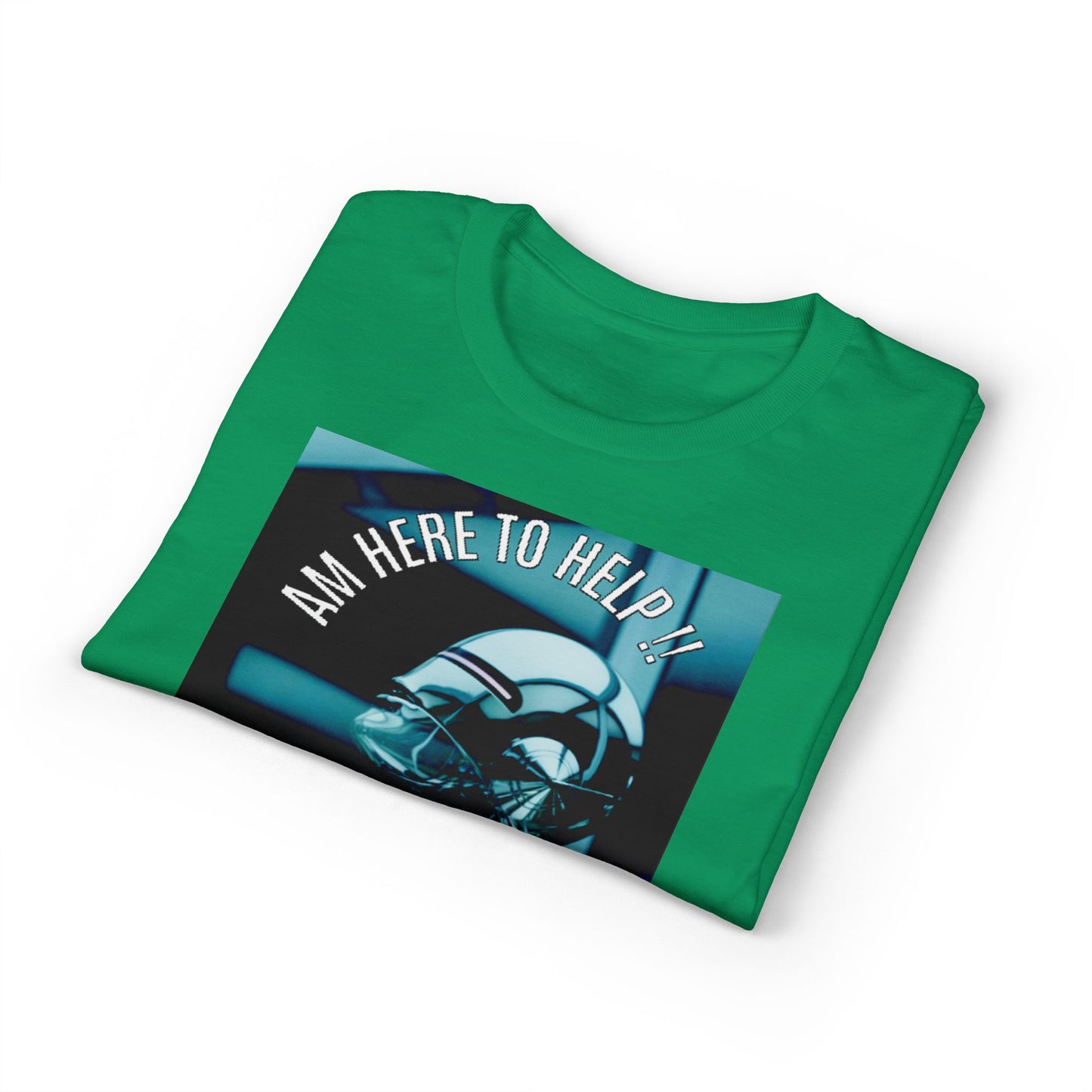 I'm Here to Help Robot Graphic T-Shirt — Futuristic Sci‑Fi AI Tee