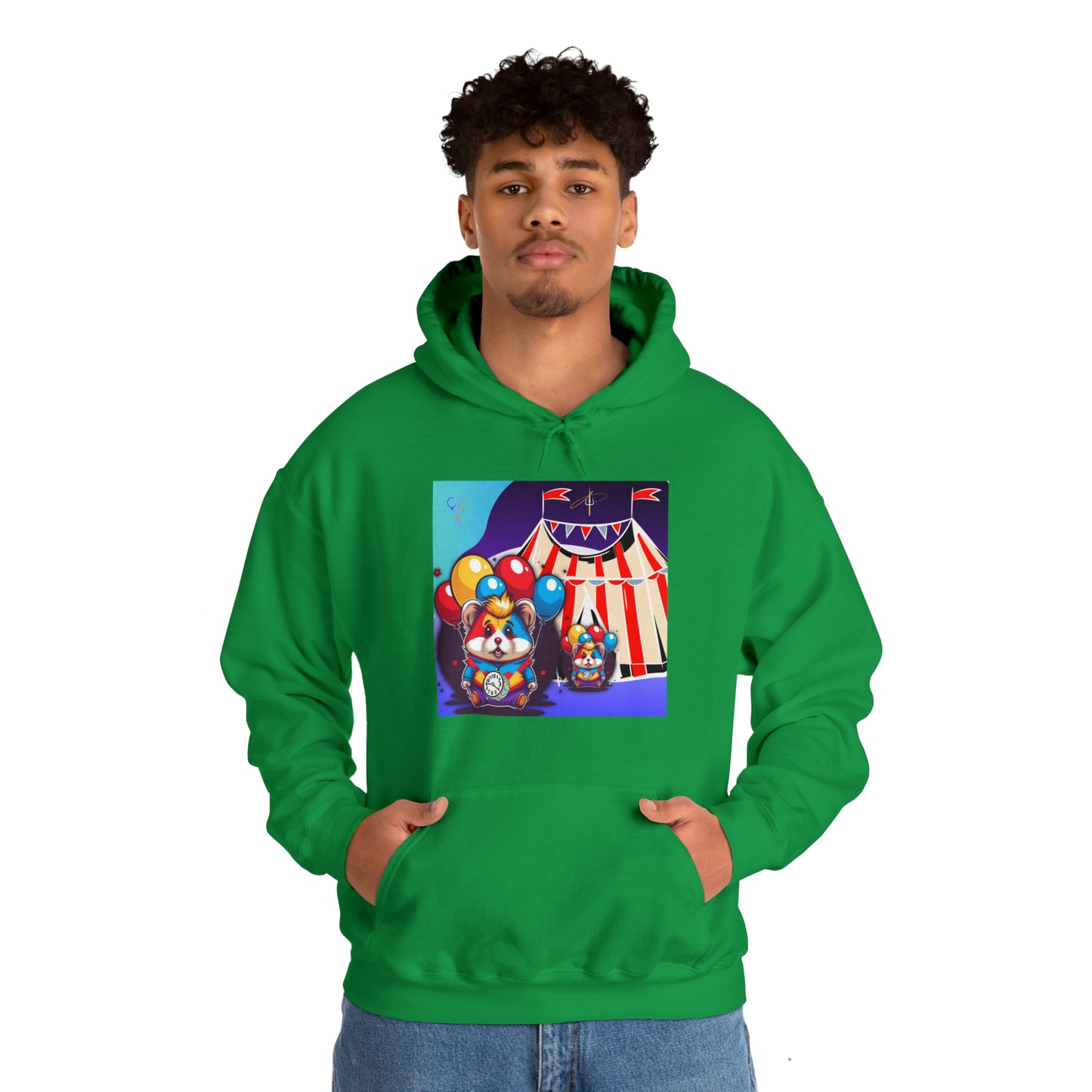 Unisex Heavy Blend™ Hooded Sweatshirt TINY TIME BALLOON BEAR