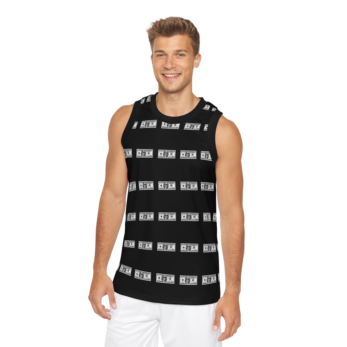 Unisex Basketball Jersey (AOP) 100 DOLLAR BILL