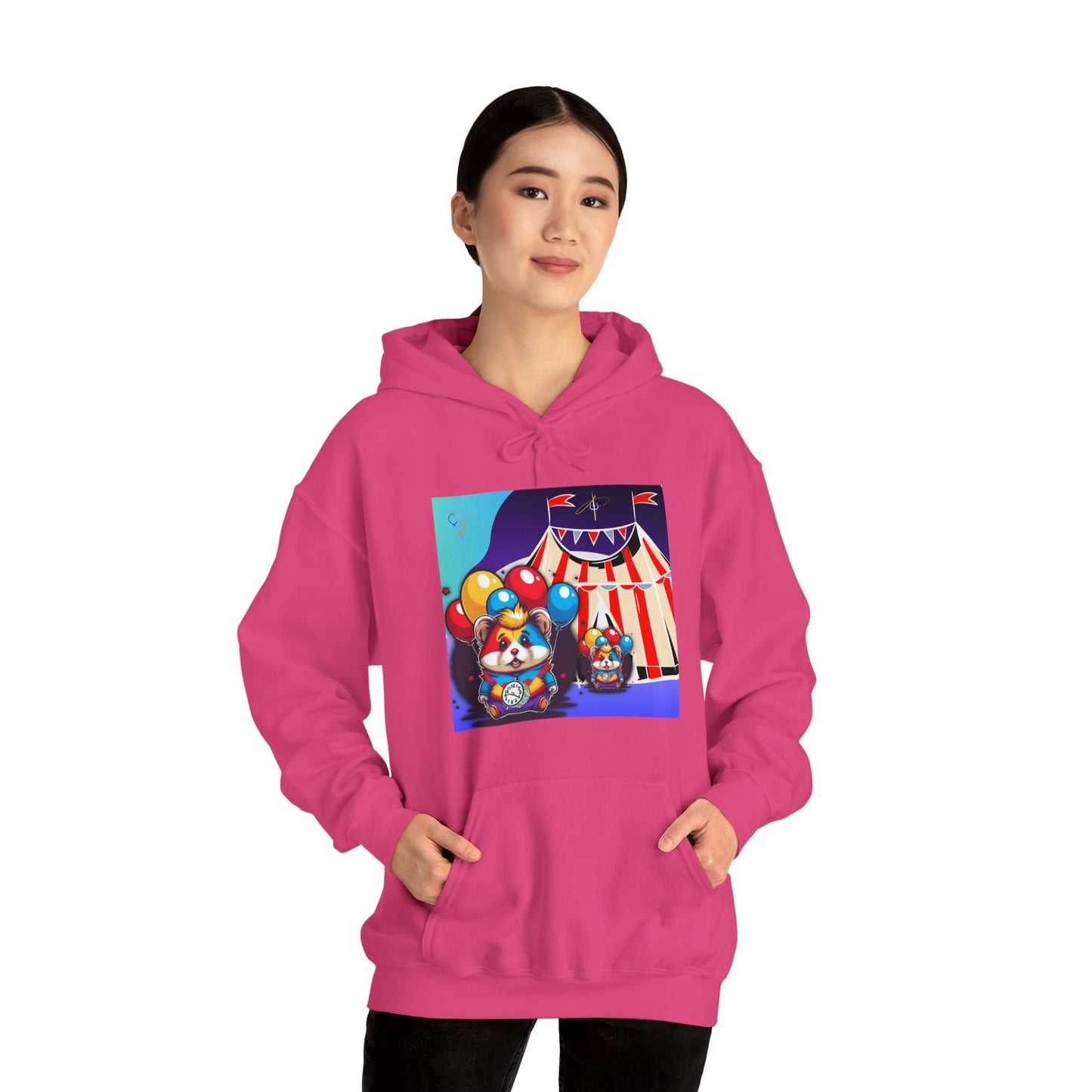 Unisex Heavy Blend™ Hooded Sweatshirt TINY TIME BALLOON BEAR